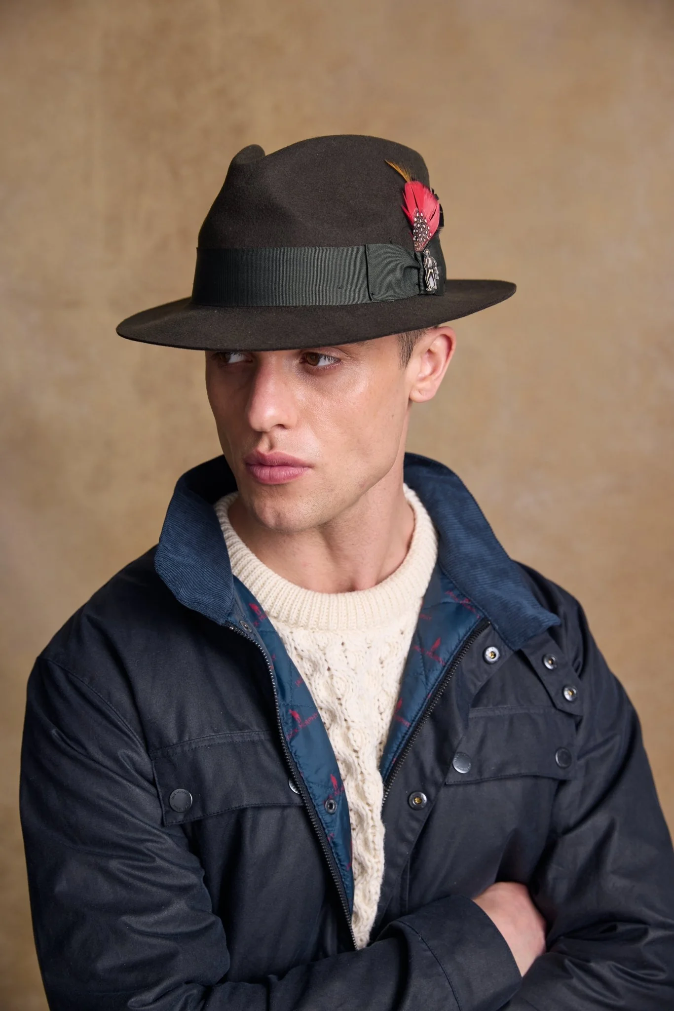 Kildare Felt Trilby Hat - Olive - Image 2