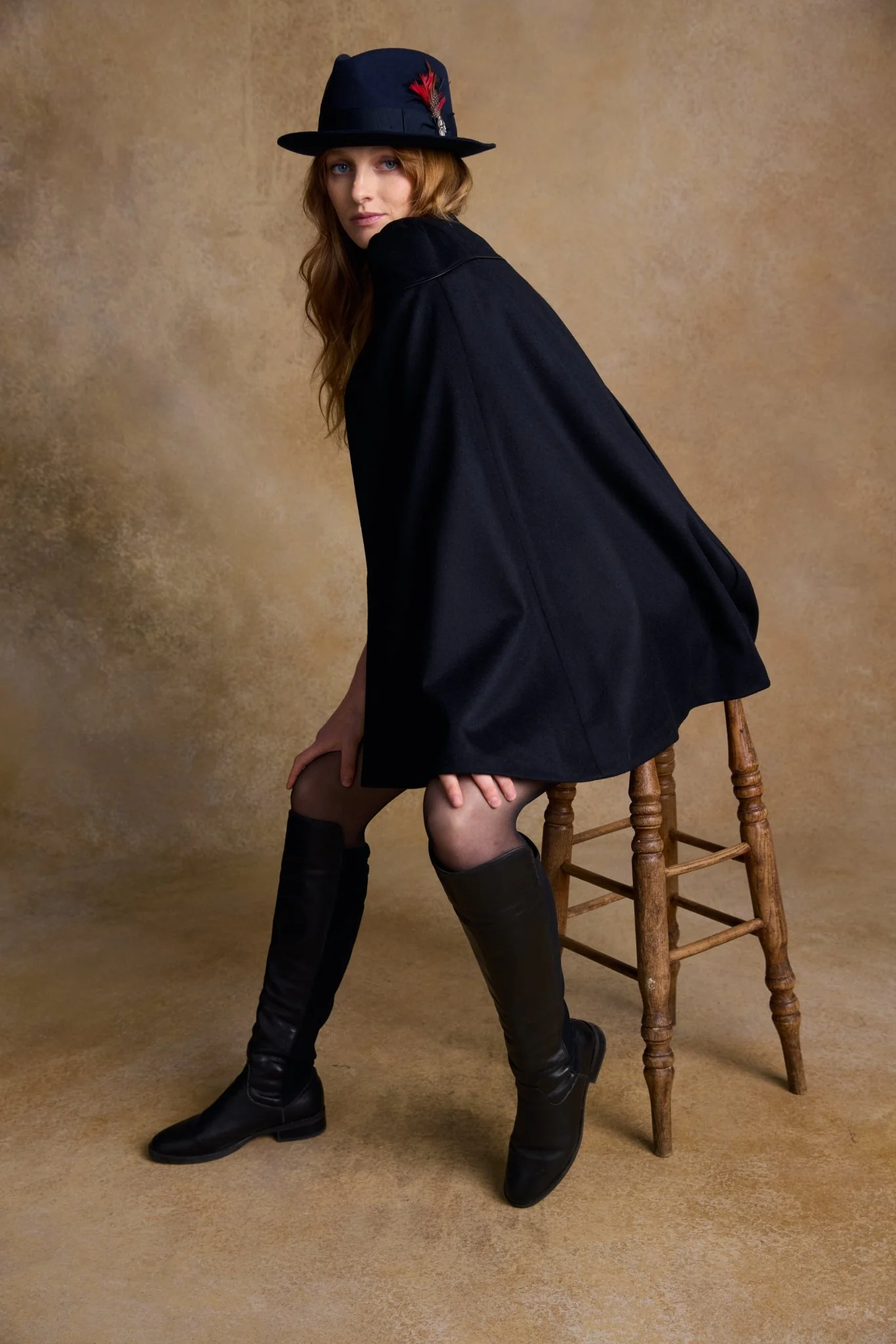 Kildare Felt Trilby Hat - Navy - Image 3