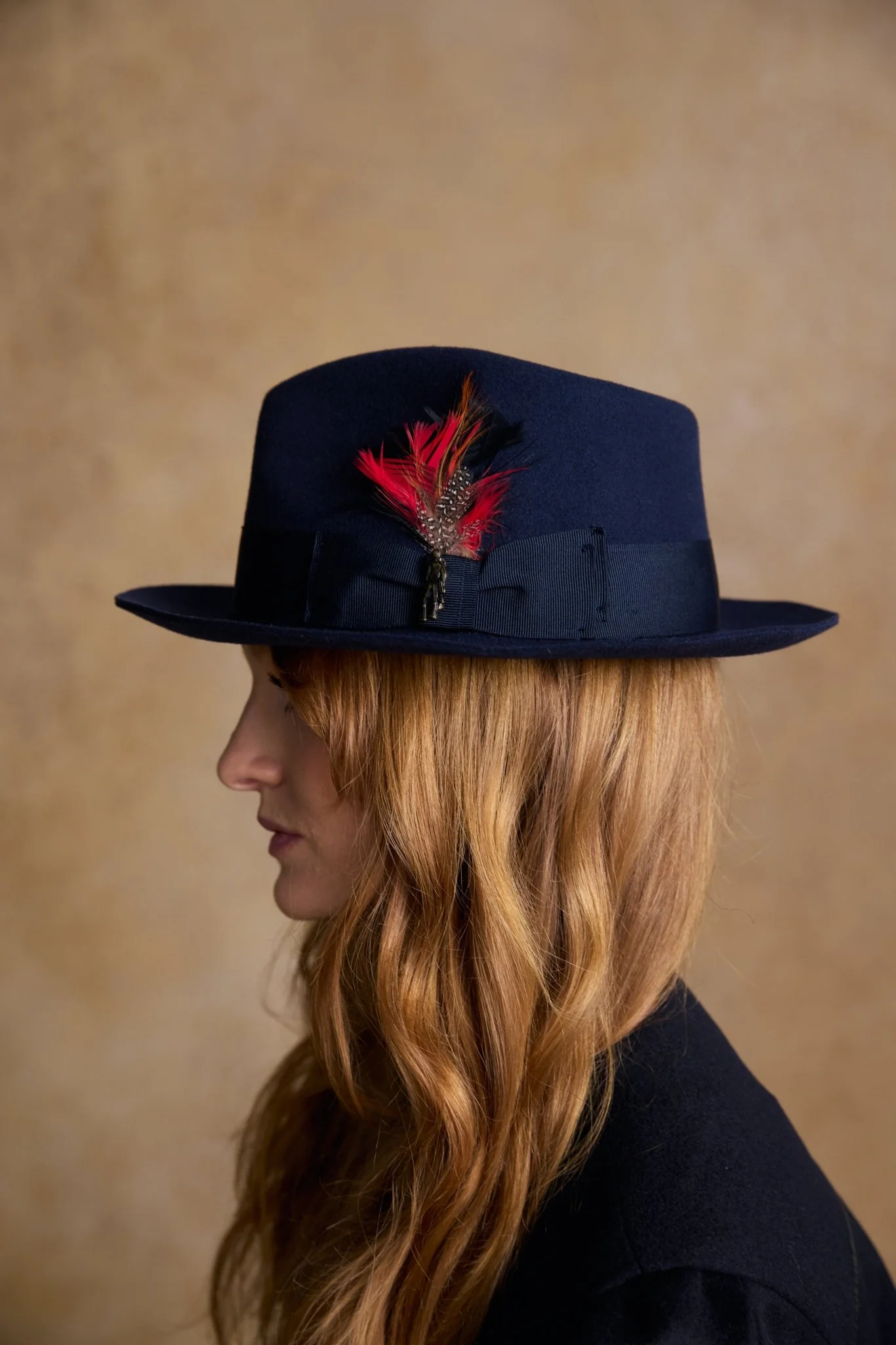 Kildare Felt Trilby Hat - Navy - Image 6