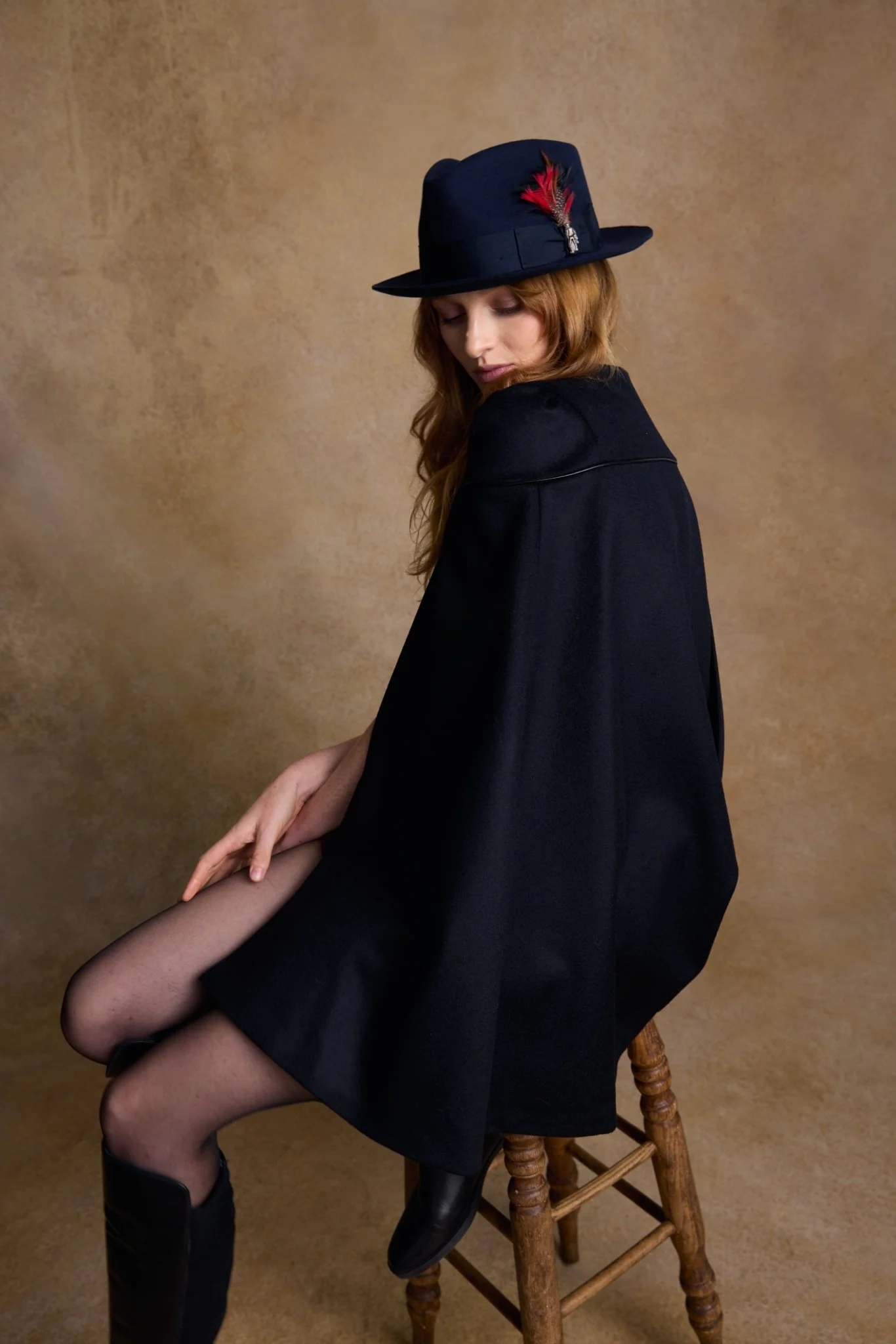 Kildare Felt Trilby Hat - Navy - Image 7