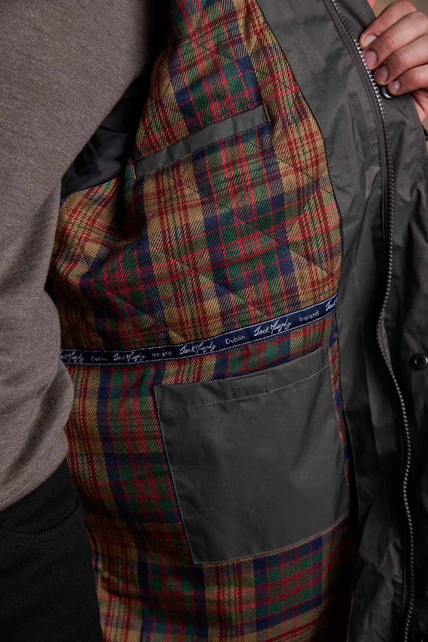 Lambourne Waterproof Coat - Olive - Image 3
