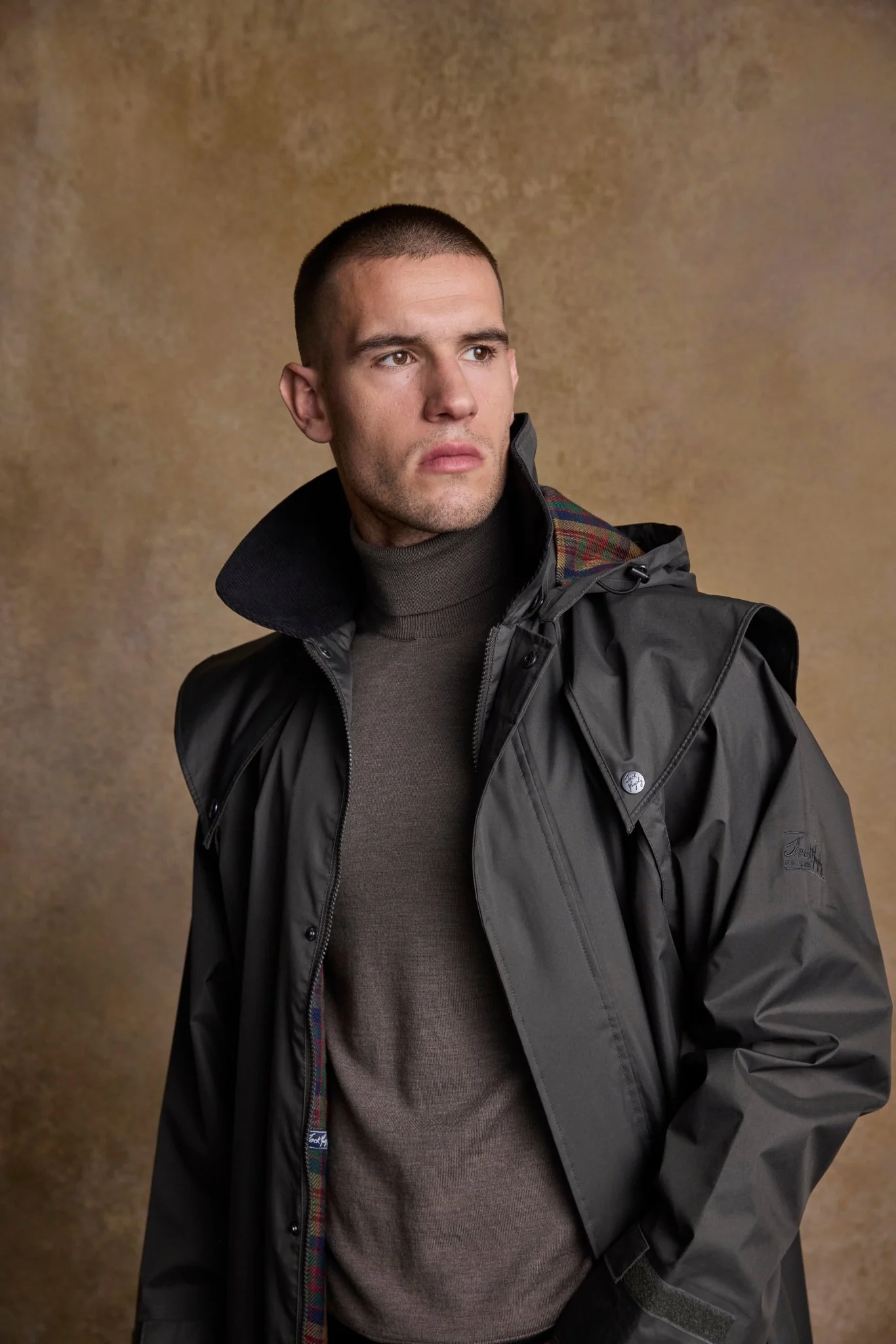 Lambourne Waterproof Coat - Olive - Image 8
