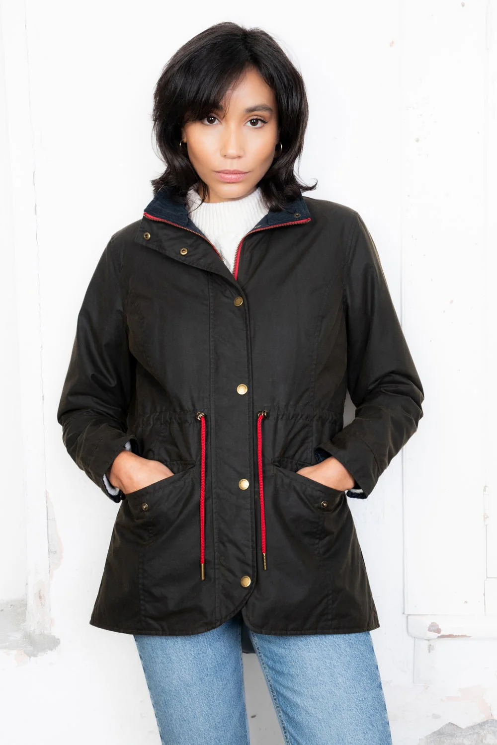 Lauren Wax Jacket - Olive - Image 2