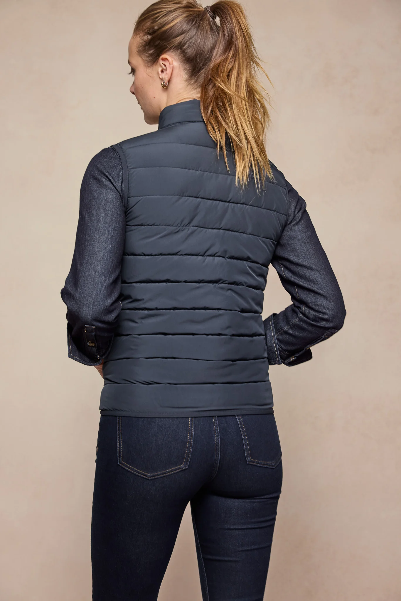Leah Puffa Gilet - Navy - Image 9