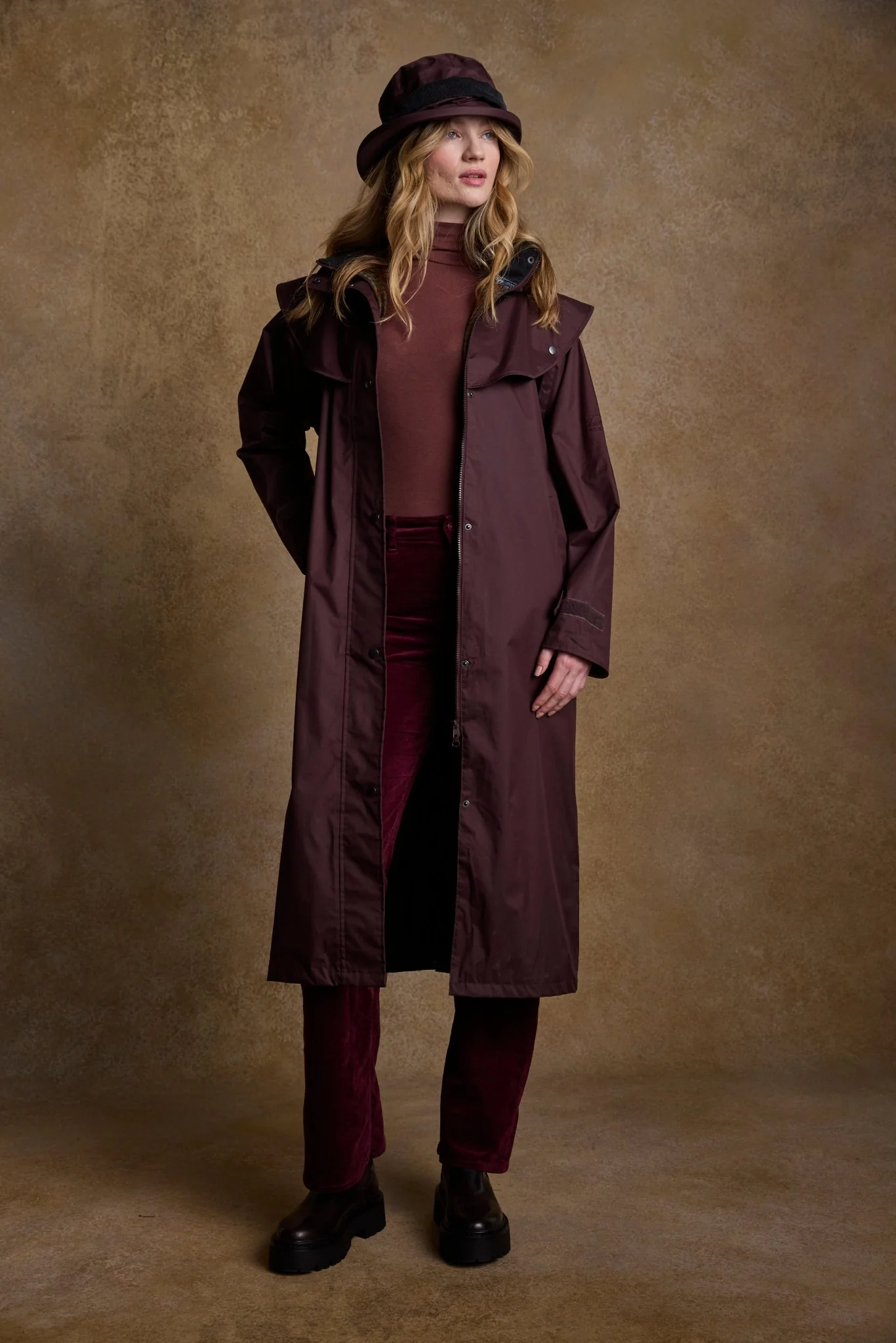 Malvern Waterproof Coat - Deep Claret - Image 6