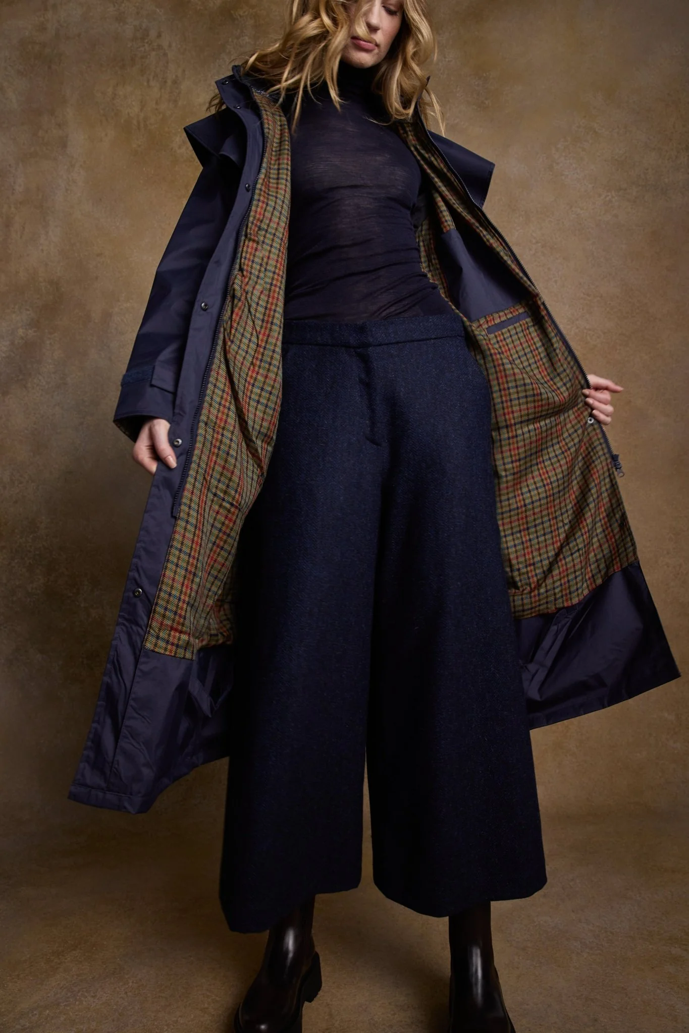 Malvern Waterproof Coat - Navy - Image 3