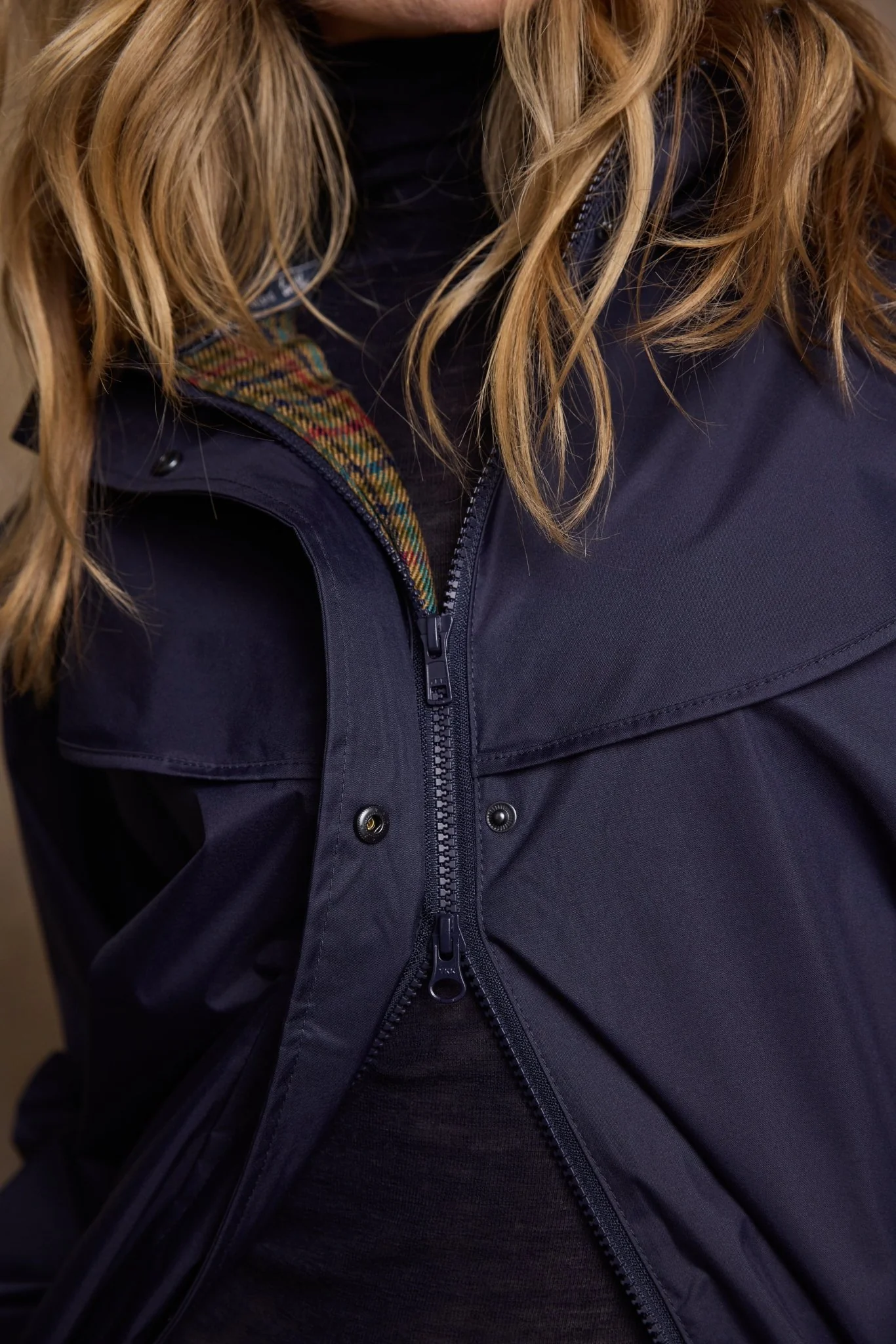 Malvern Waterproof Coat - Navy - Image 9