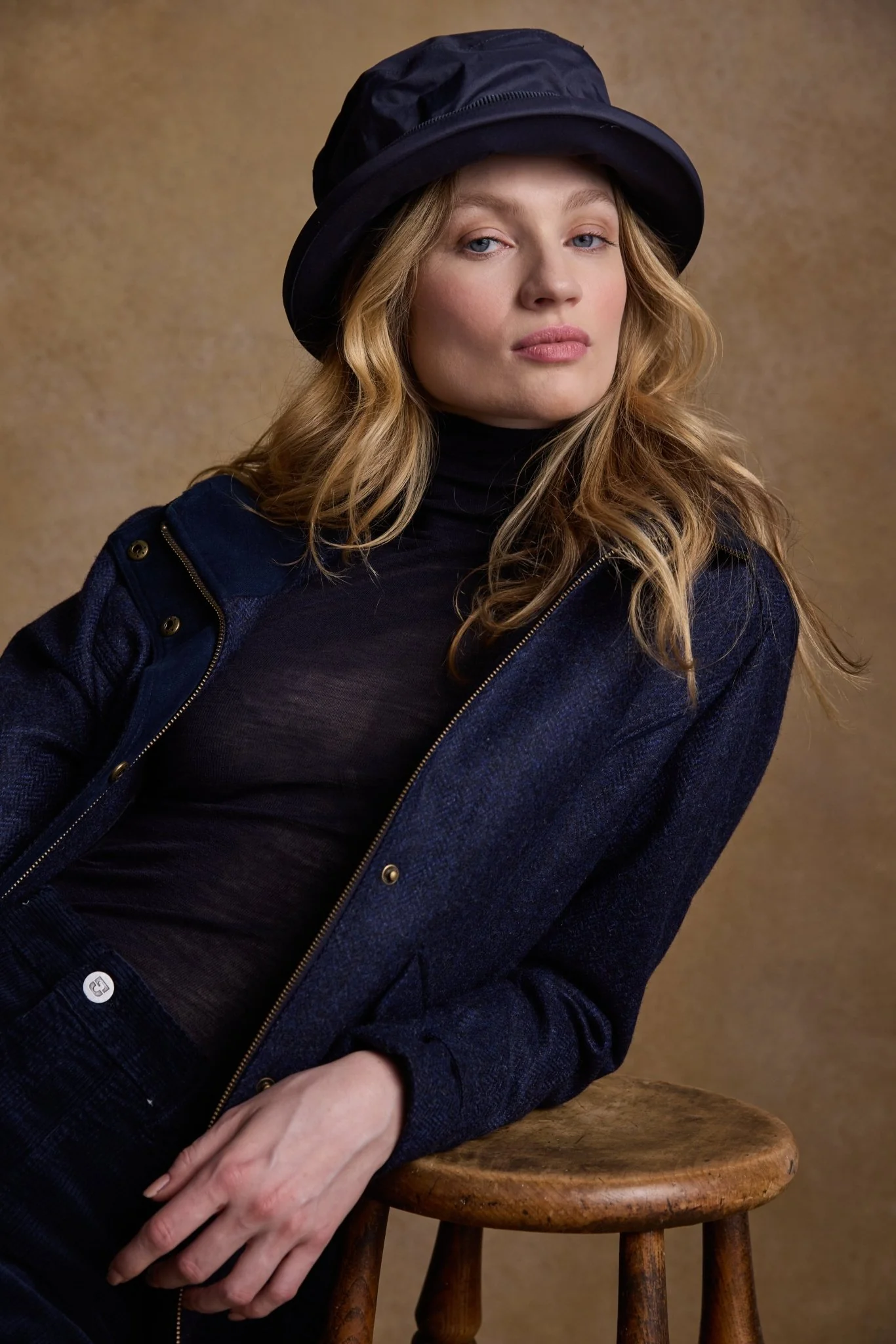 Malvern Waterproof Hat - Navy - Image 3