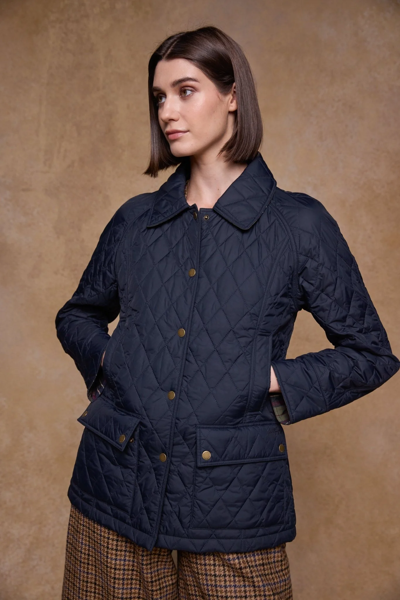 Molly Quilted Jacket - Navy - Image 2