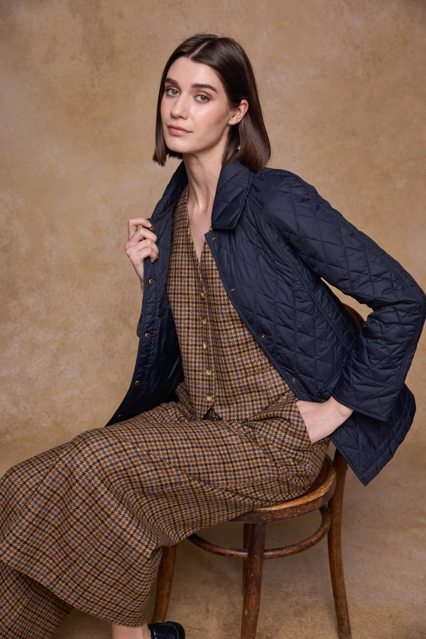 Molly Quilted Jacket - Navy - Image 7