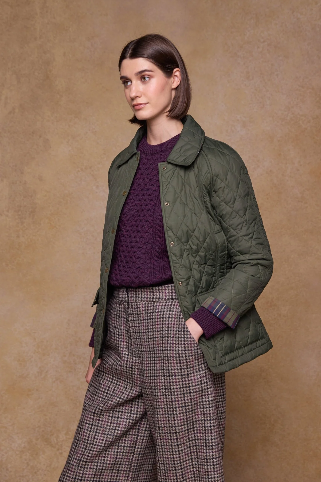 Molly Quilted Jacket - Olive - Image 2