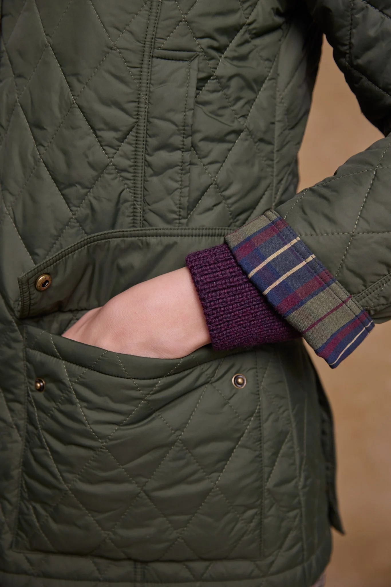 Molly Quilted Jacket - Olive - Image 4