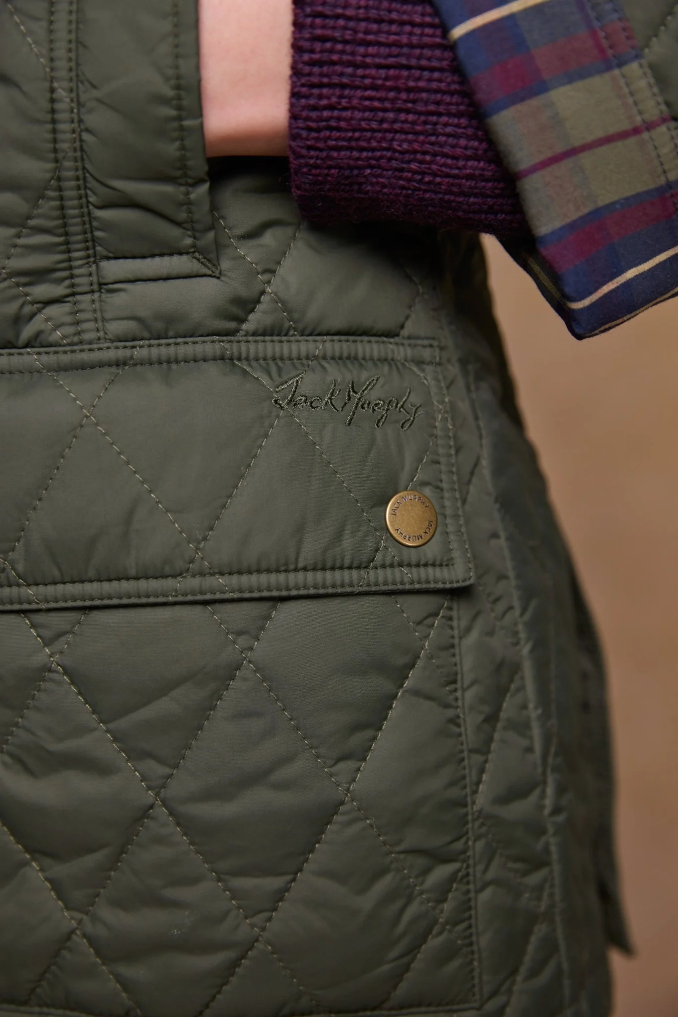 Molly Quilted Jacket - Olive - Image 6
