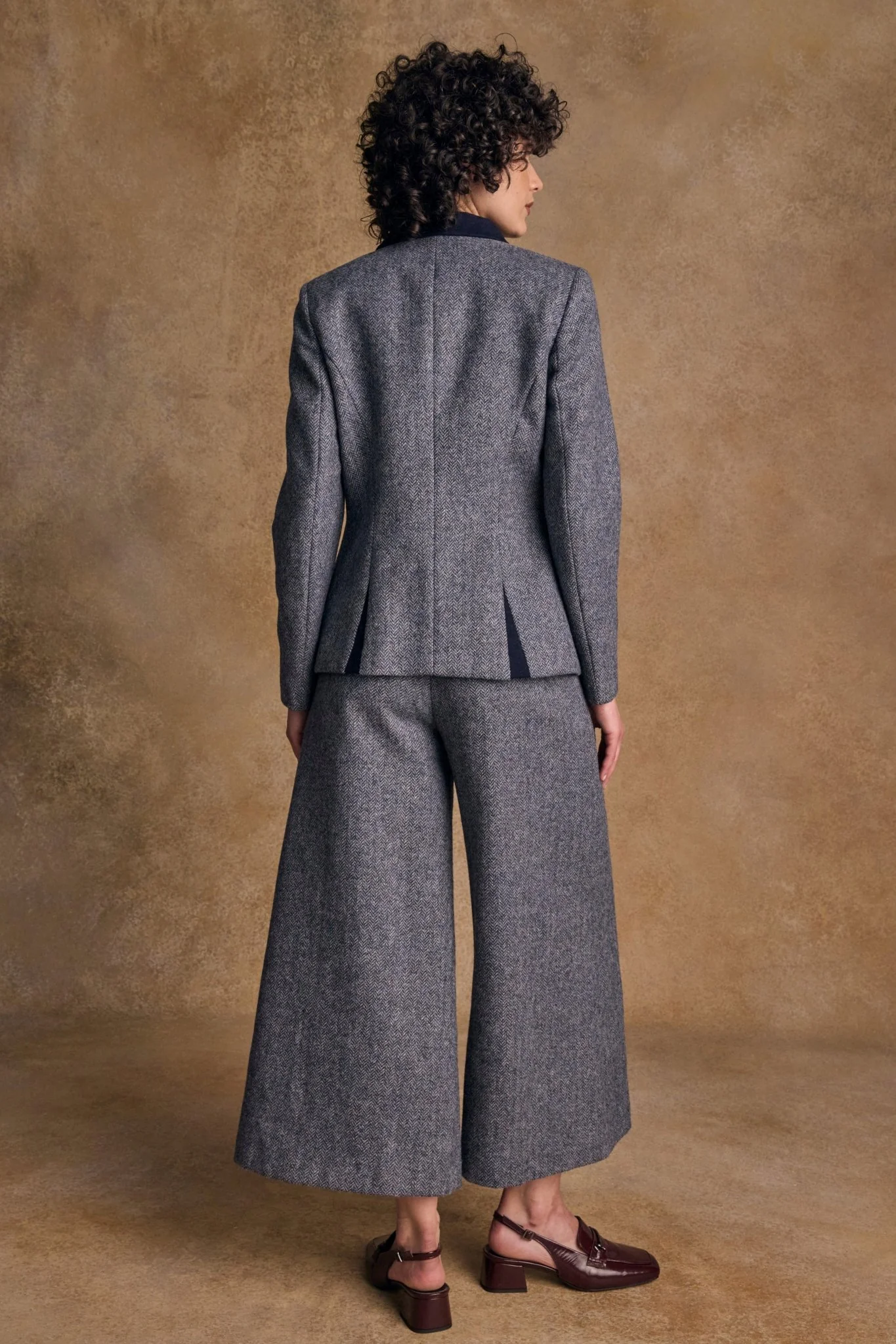 Nicole Tweed Jacket - Denim Herringbone - Image 11