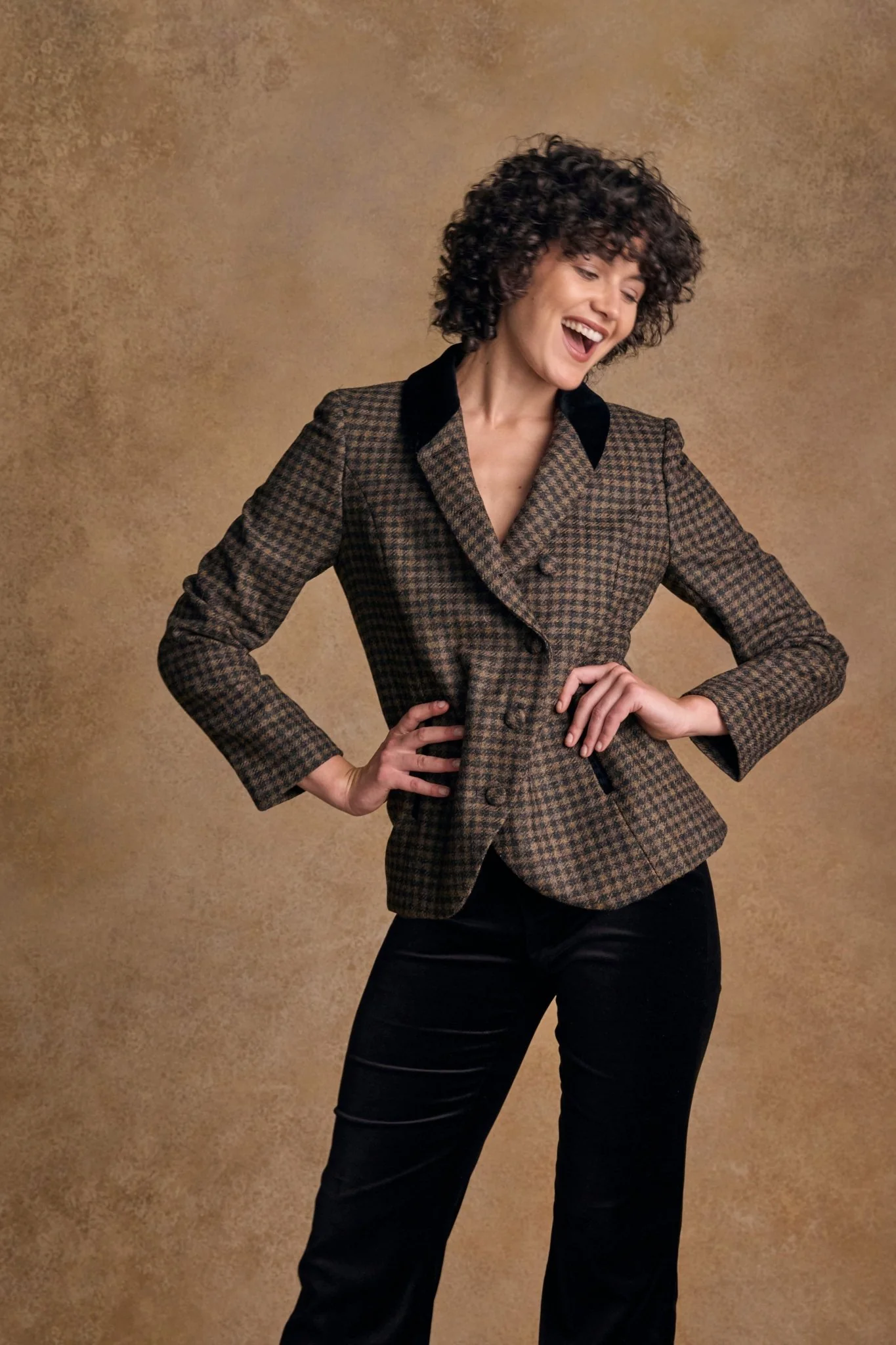 Nicole Tweed Jacket - Earth Check - Image 2