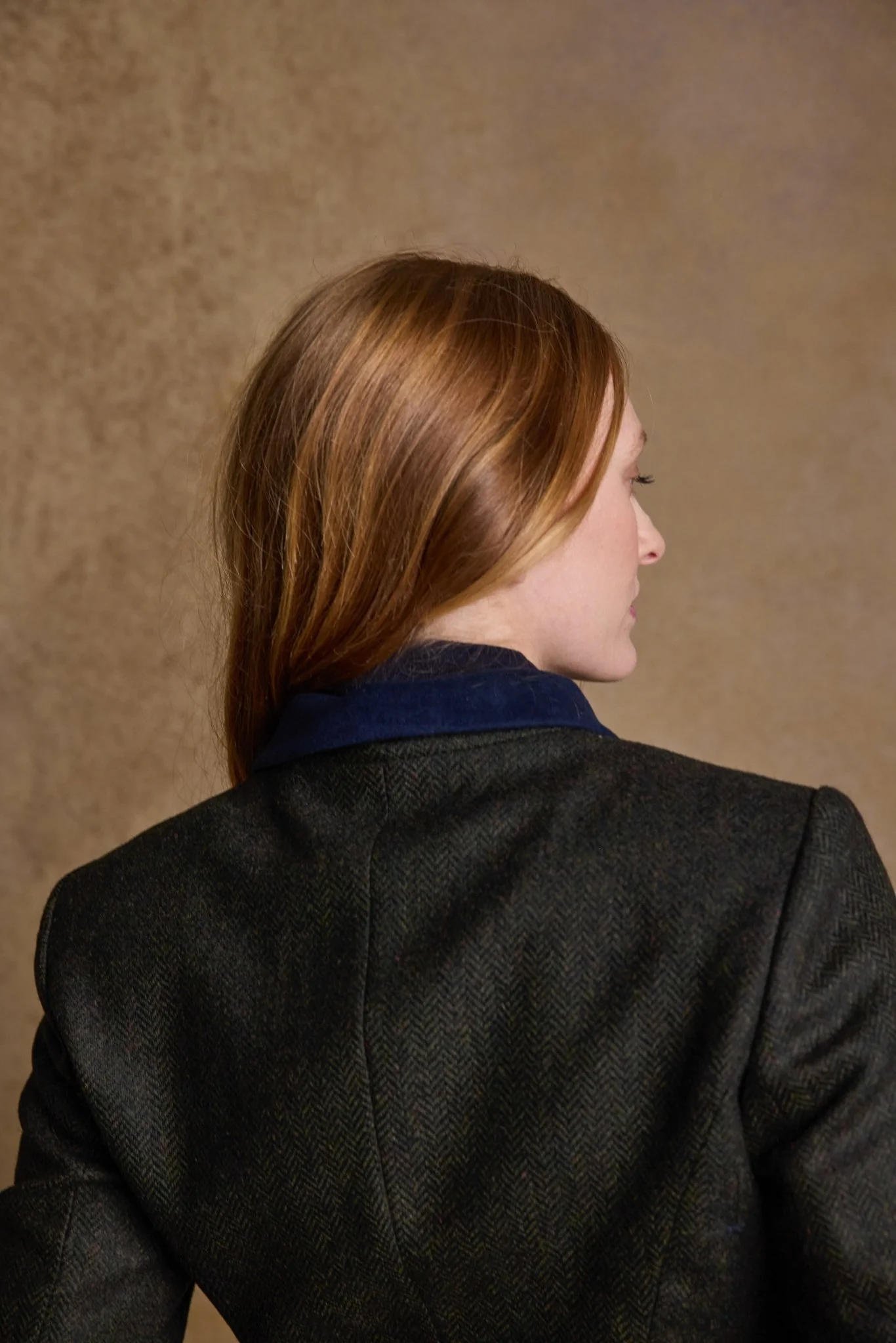Nicole Tweed Jacket - Green Herringbone - Image 5