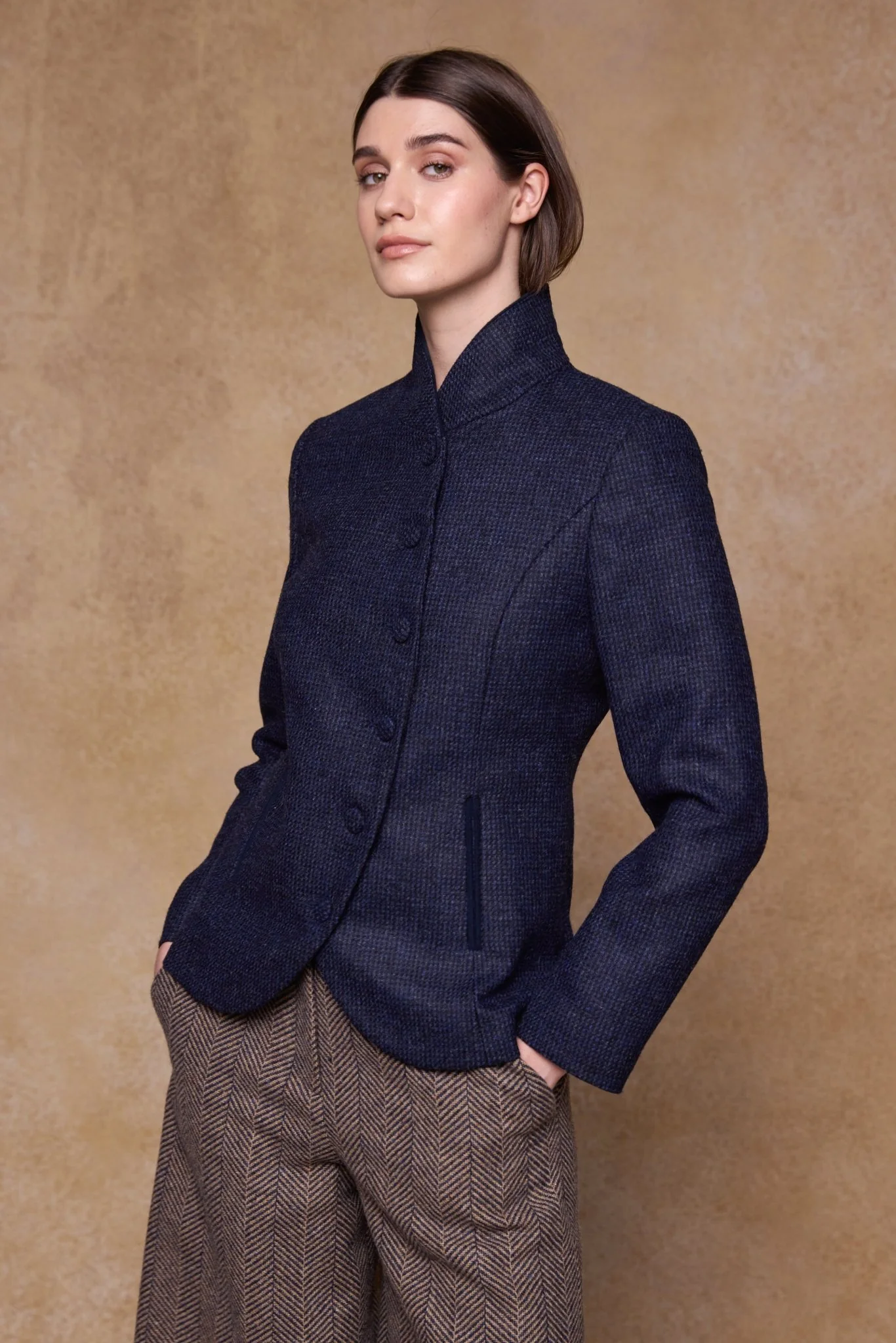 Nicole Tweed Jacket - Imperial Blue - Image 3