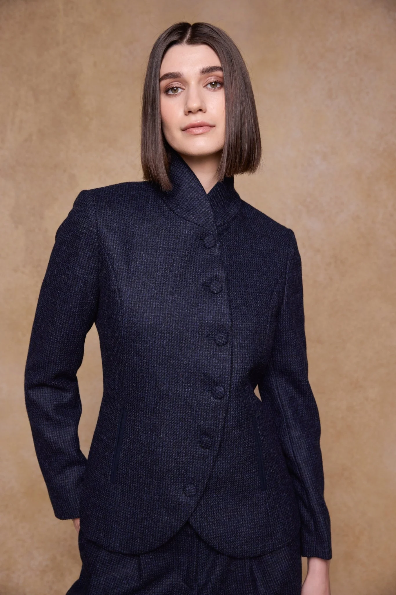 Nicole Tweed Jacket - Imperial Blue - Image 6