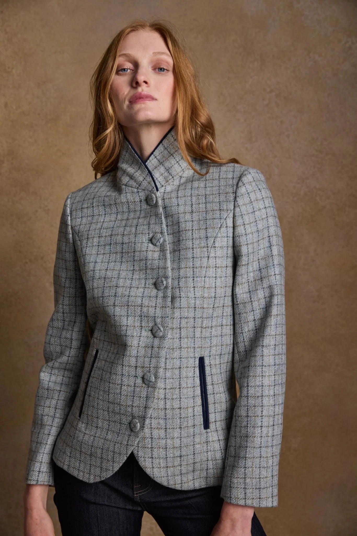 Nicole Tweed Jacket - Jade Check - Image 5