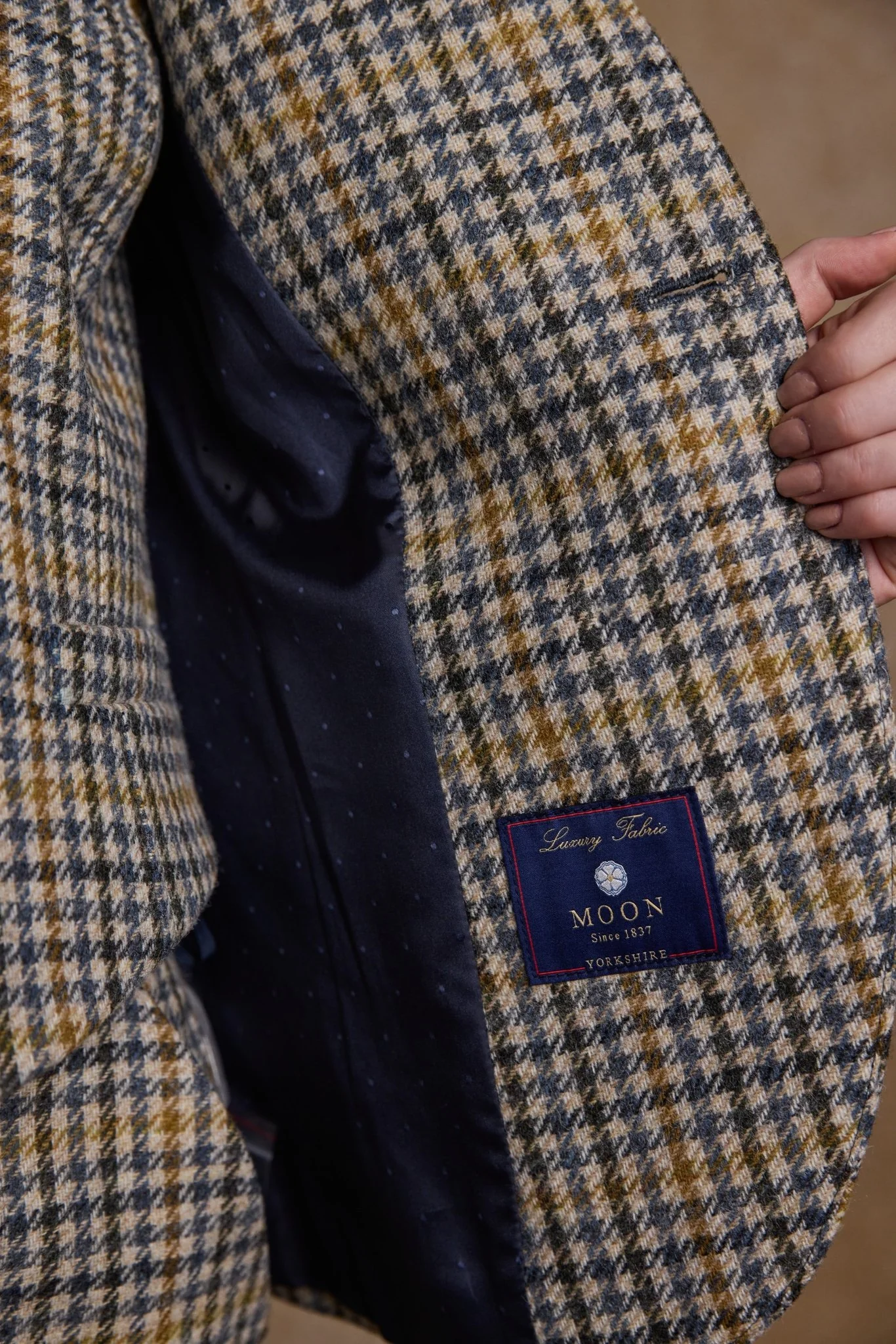 Nicole Tweed Jacket - Saffron Cobalt Check - Image 7