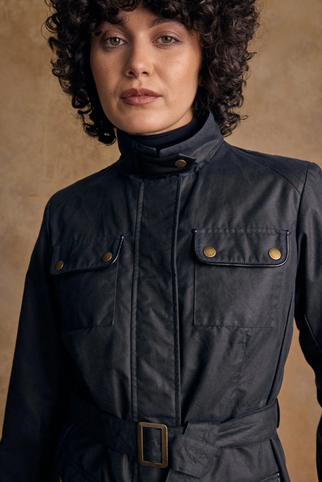 Orla Wax Jacket - Navy - Image 4