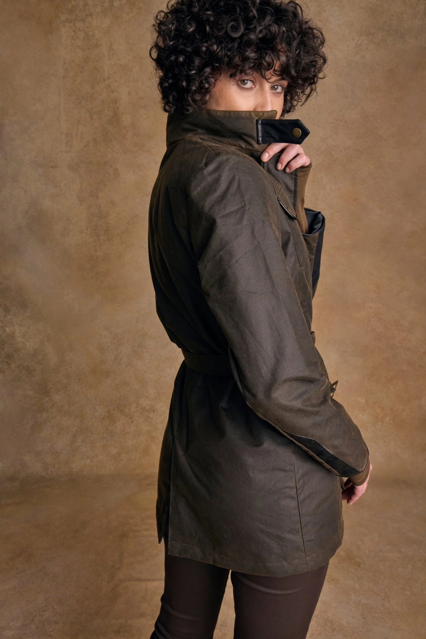 Orla Wax Jacket - Olive - Image 10