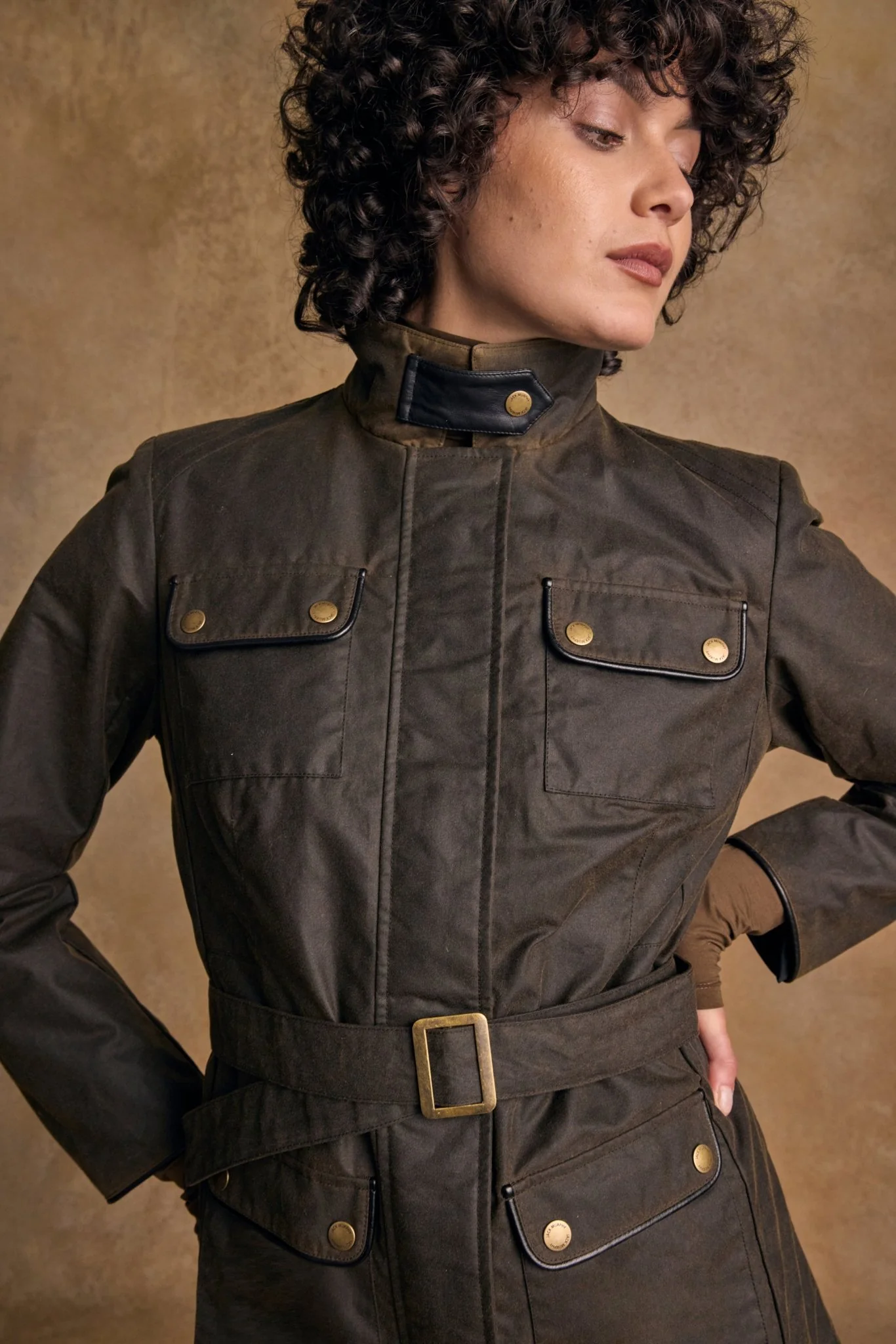 Orla Wax Jacket - Olive - Image 3