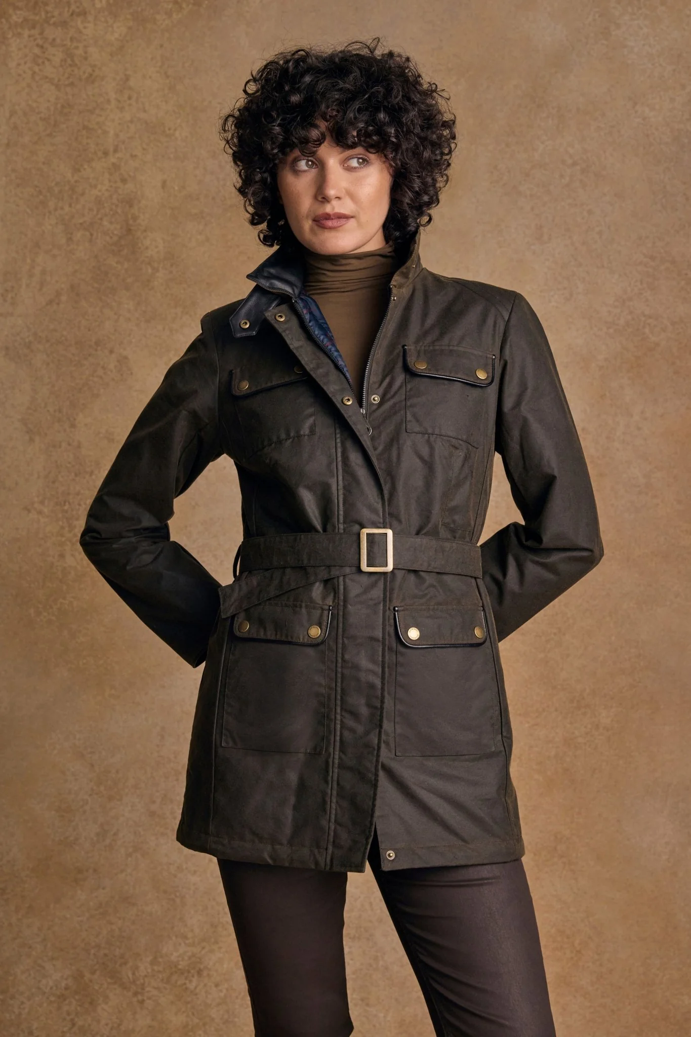 Orla Wax Jacket - Olive - Image 4