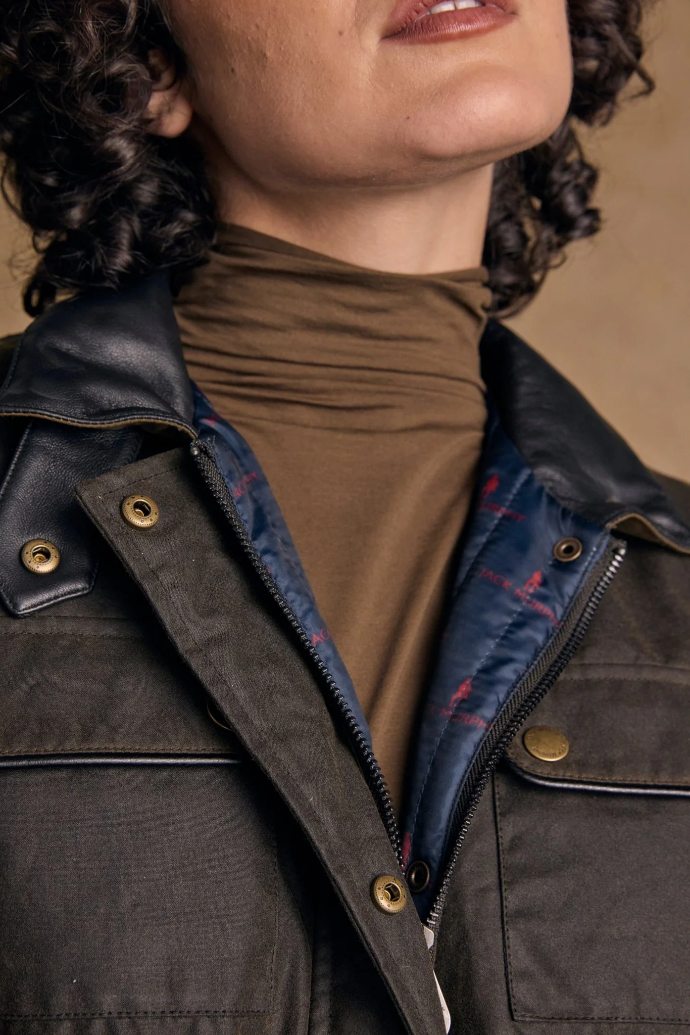 Orla Wax Jacket - Olive - Image 6