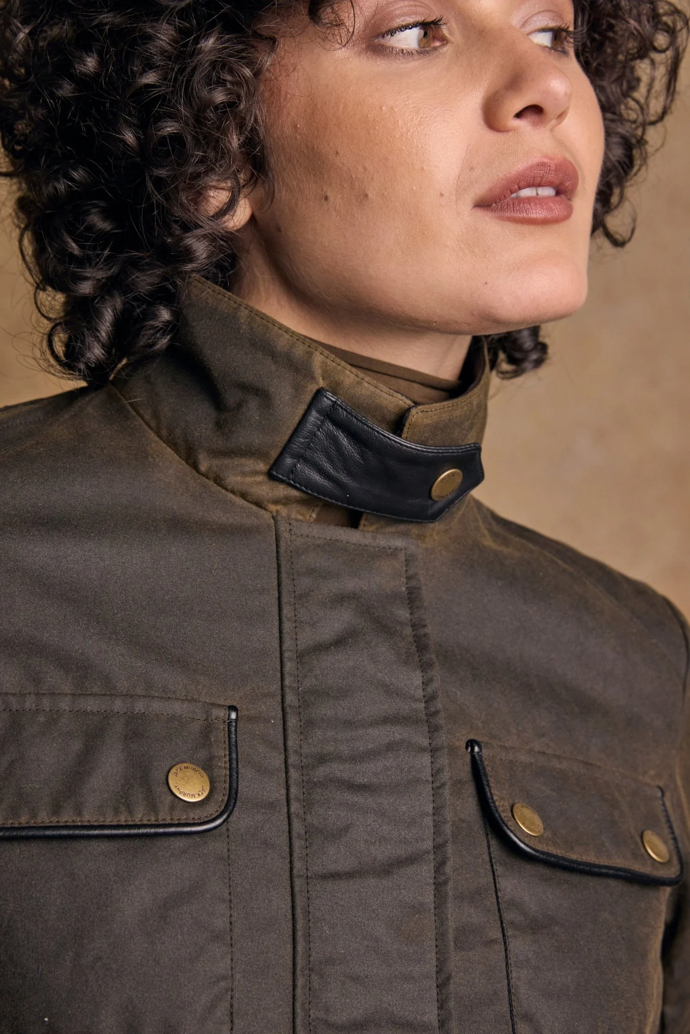 Orla Wax Jacket - Olive - Image 7