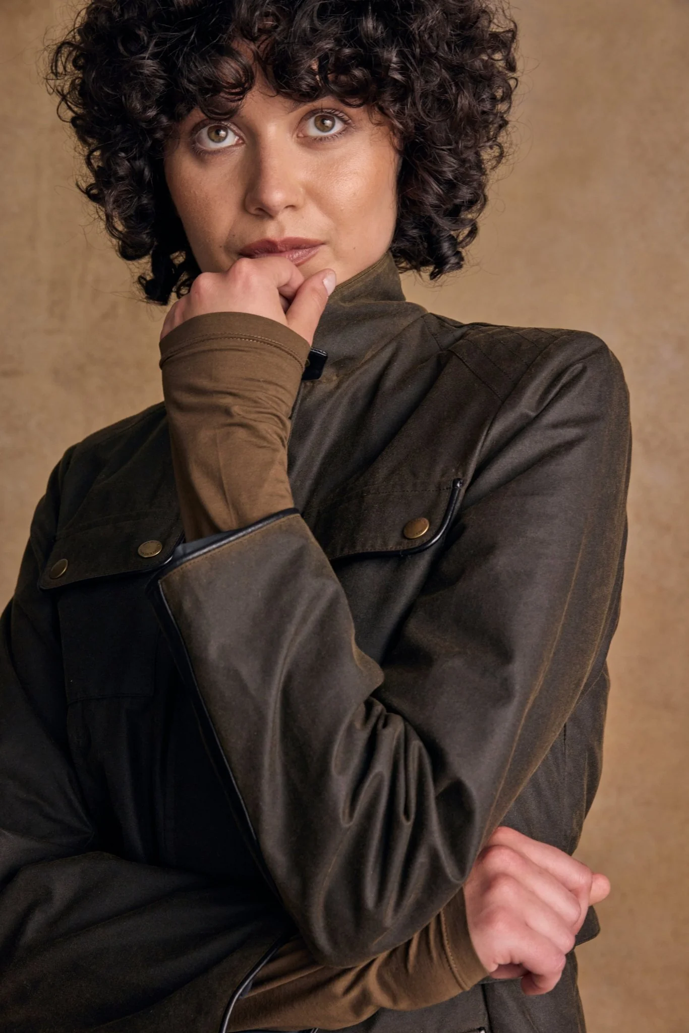 Orla Wax Jacket - Olive - Image 9