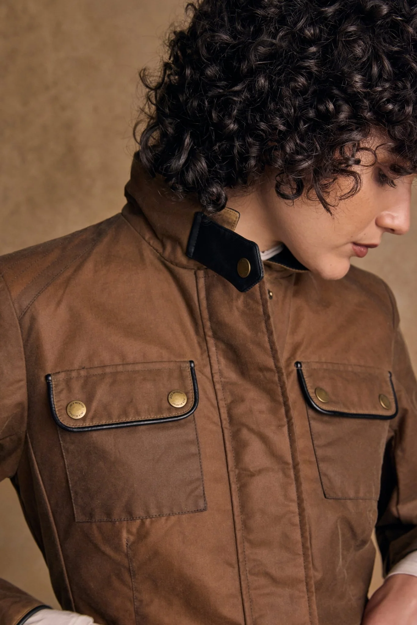 Orla Wax Jacket - Tan - Image 6