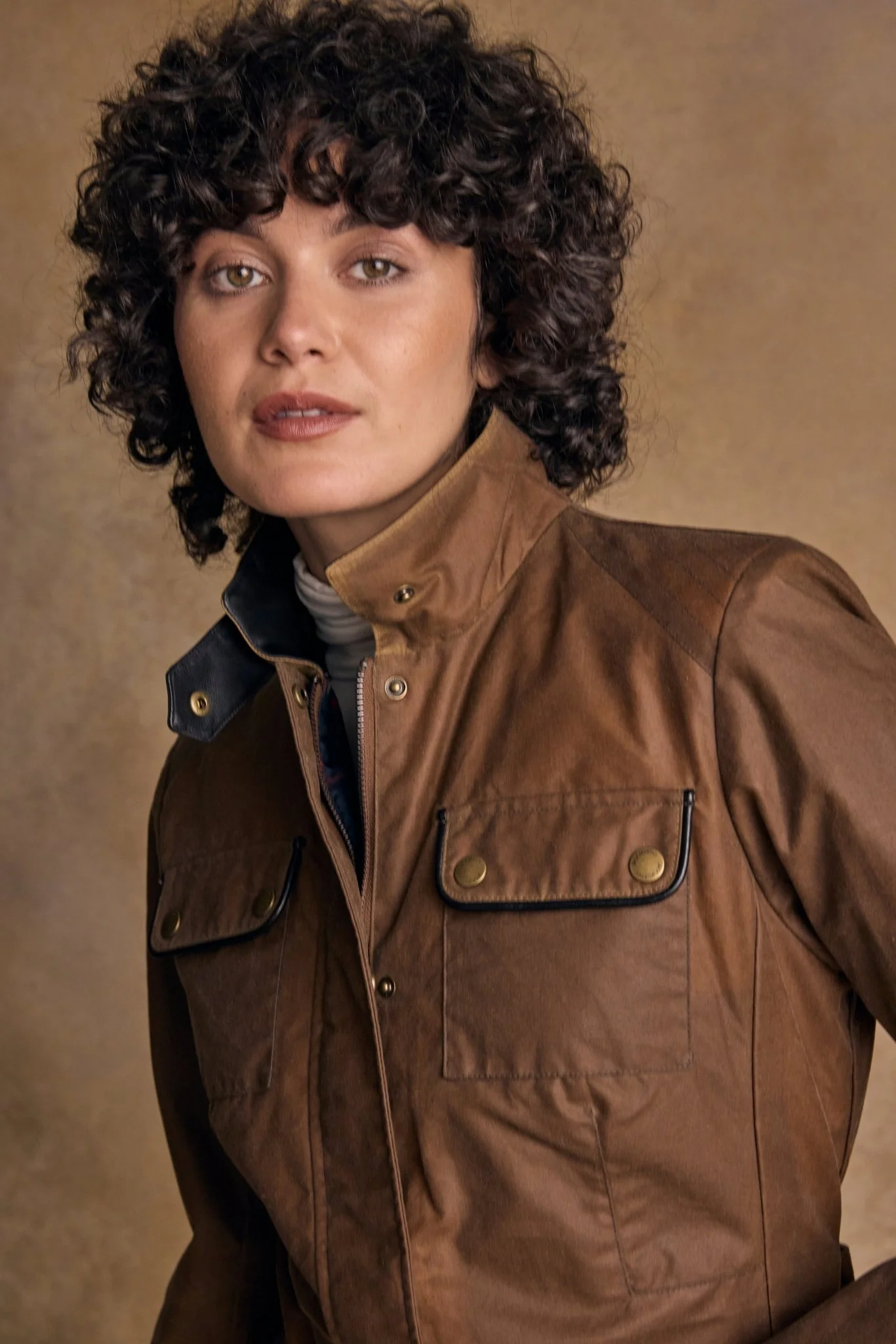 Orla Wax Jacket - Tan - Image 7