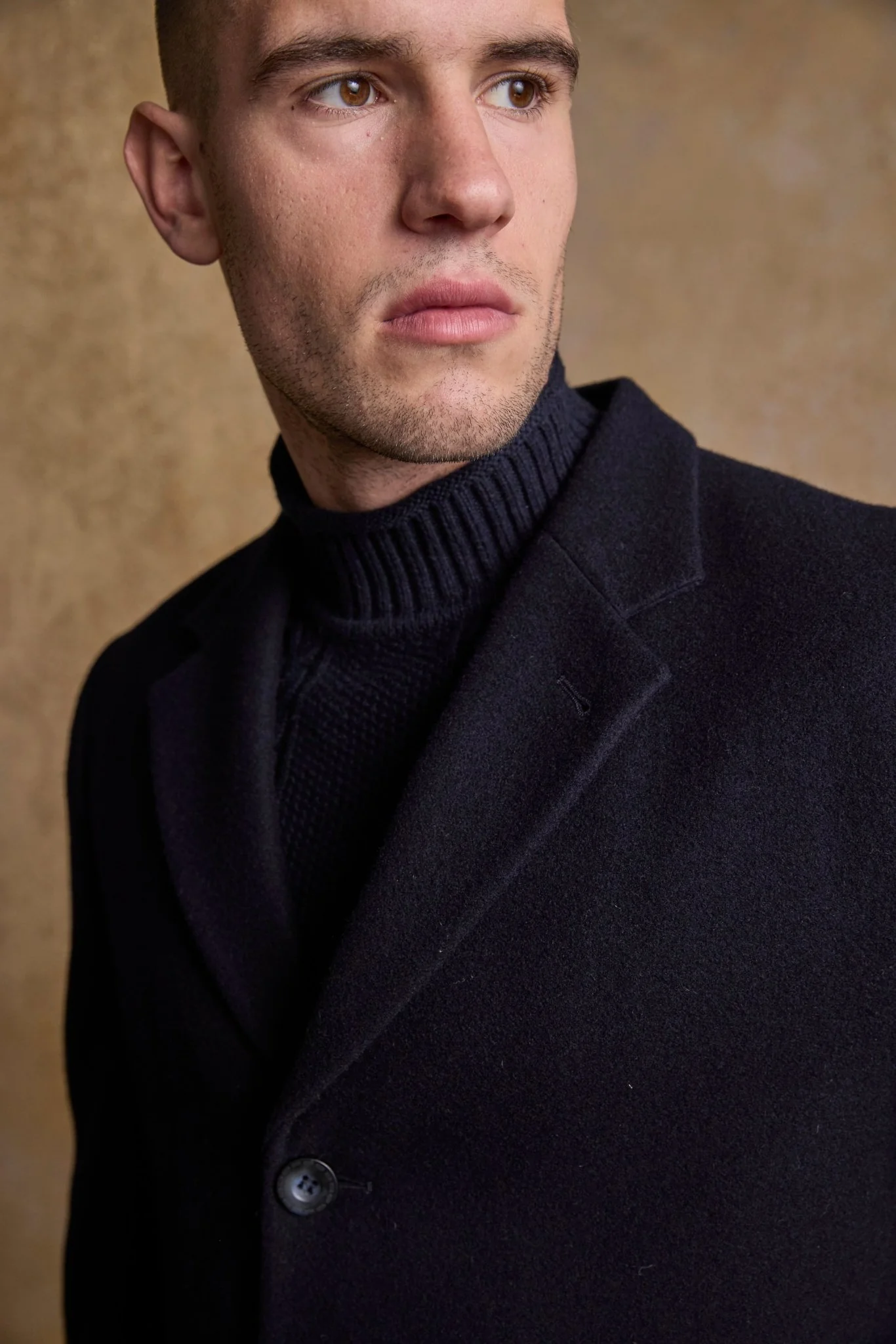 Owen Wool Coat - Deep Navy Melton - Image 5