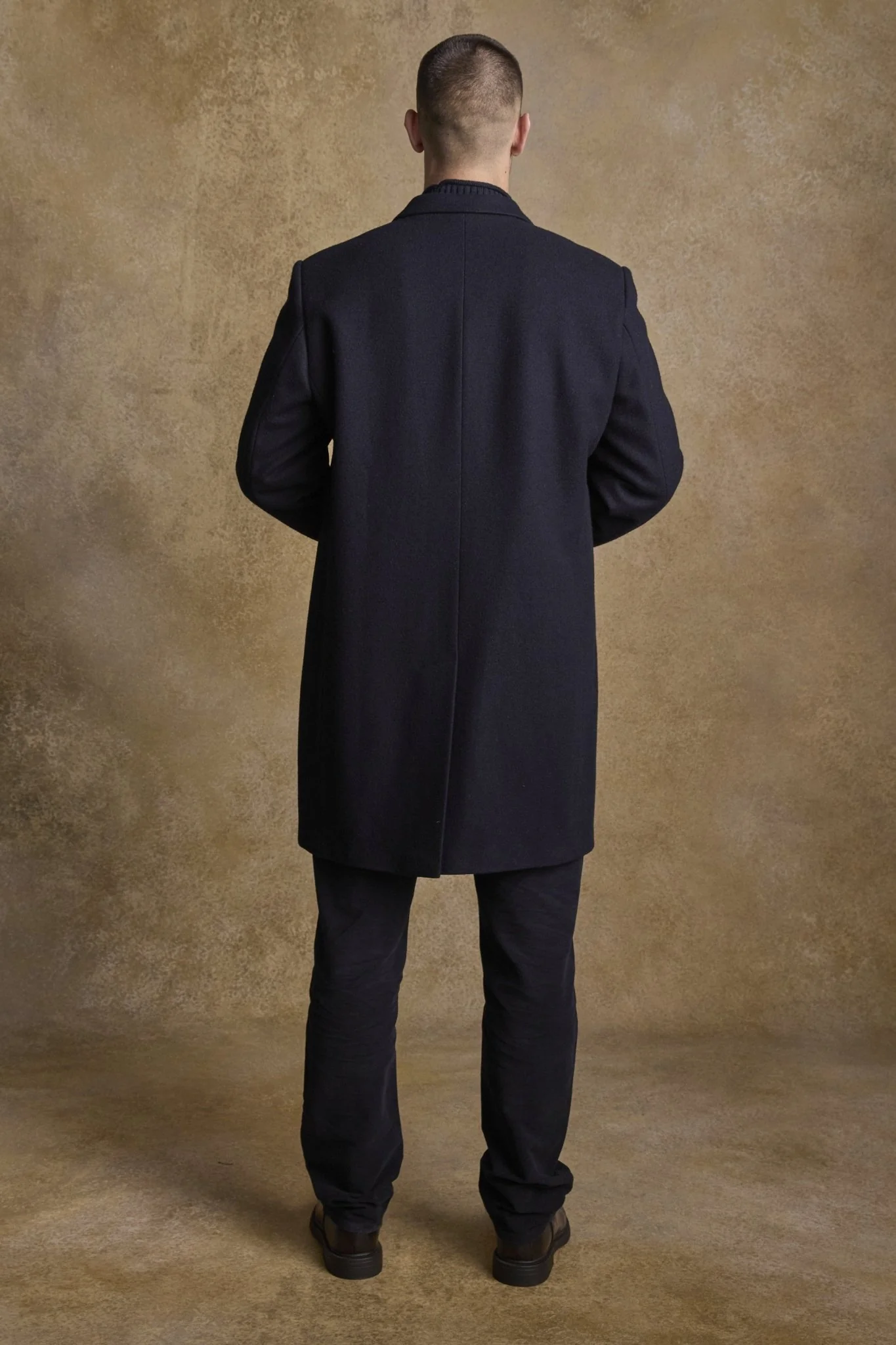 Owen Wool Coat - Deep Navy Melton - Image 9
