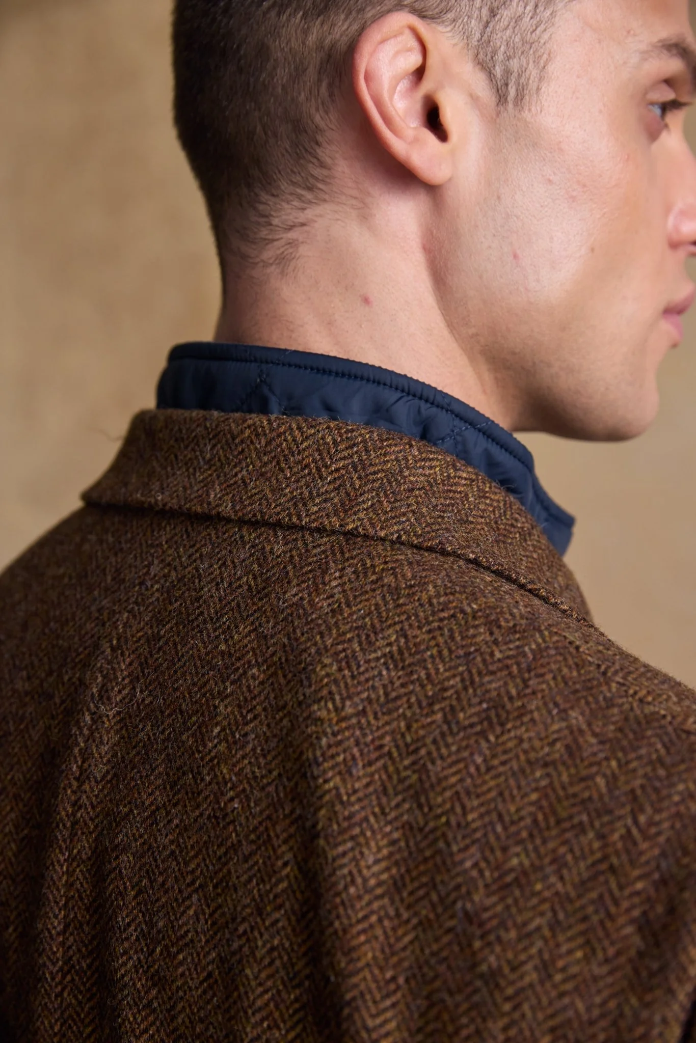 Owen Wool Coat - Chestnut Herringbone - Image 8