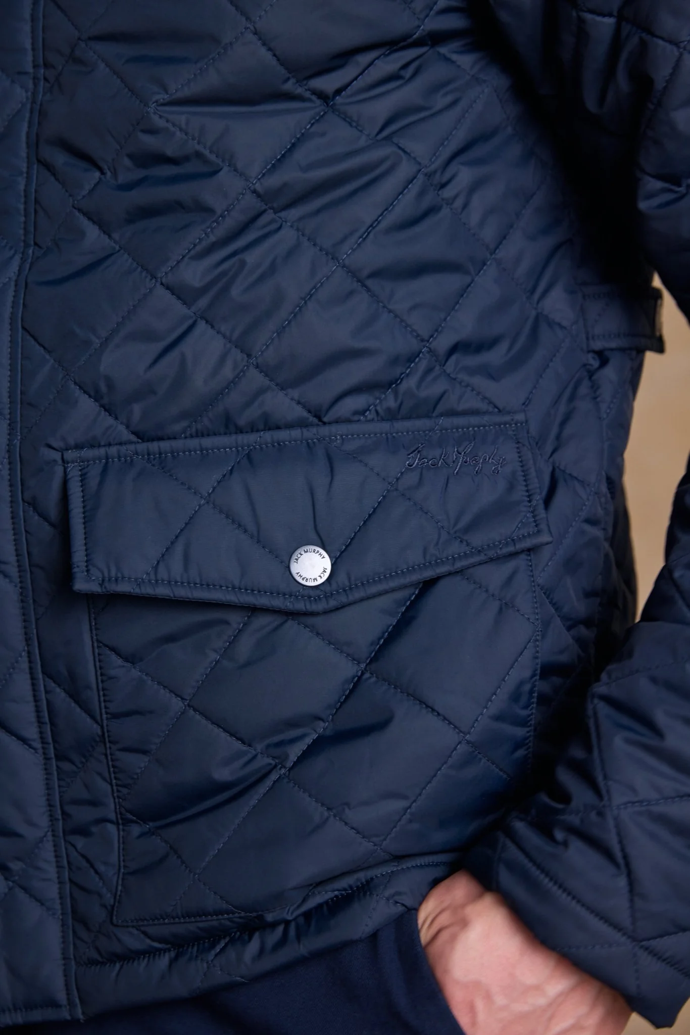 Ronan Quilted Jacket - Navy - Image 3
