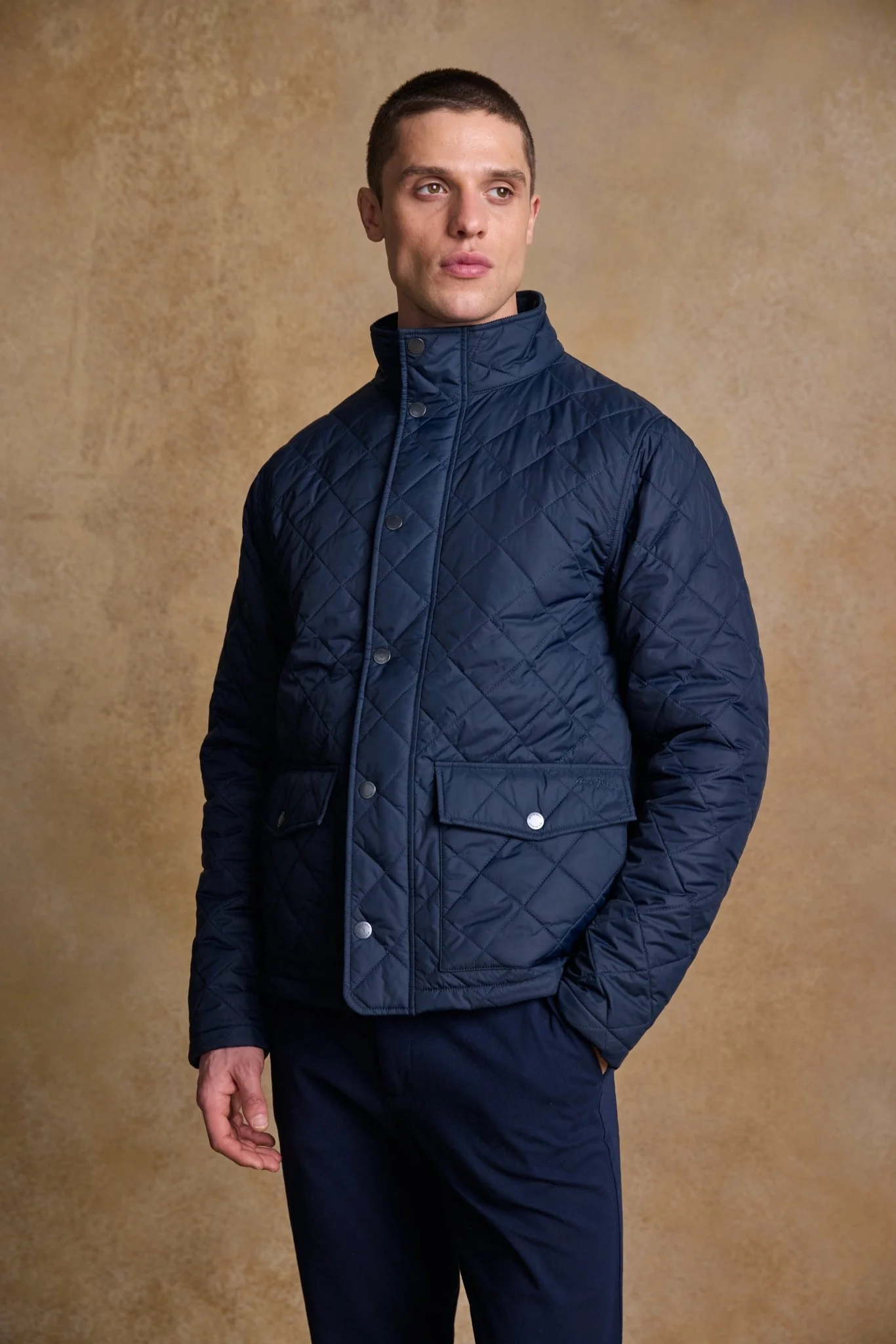 Ronan Quilted Jacket - Navy - Image 4