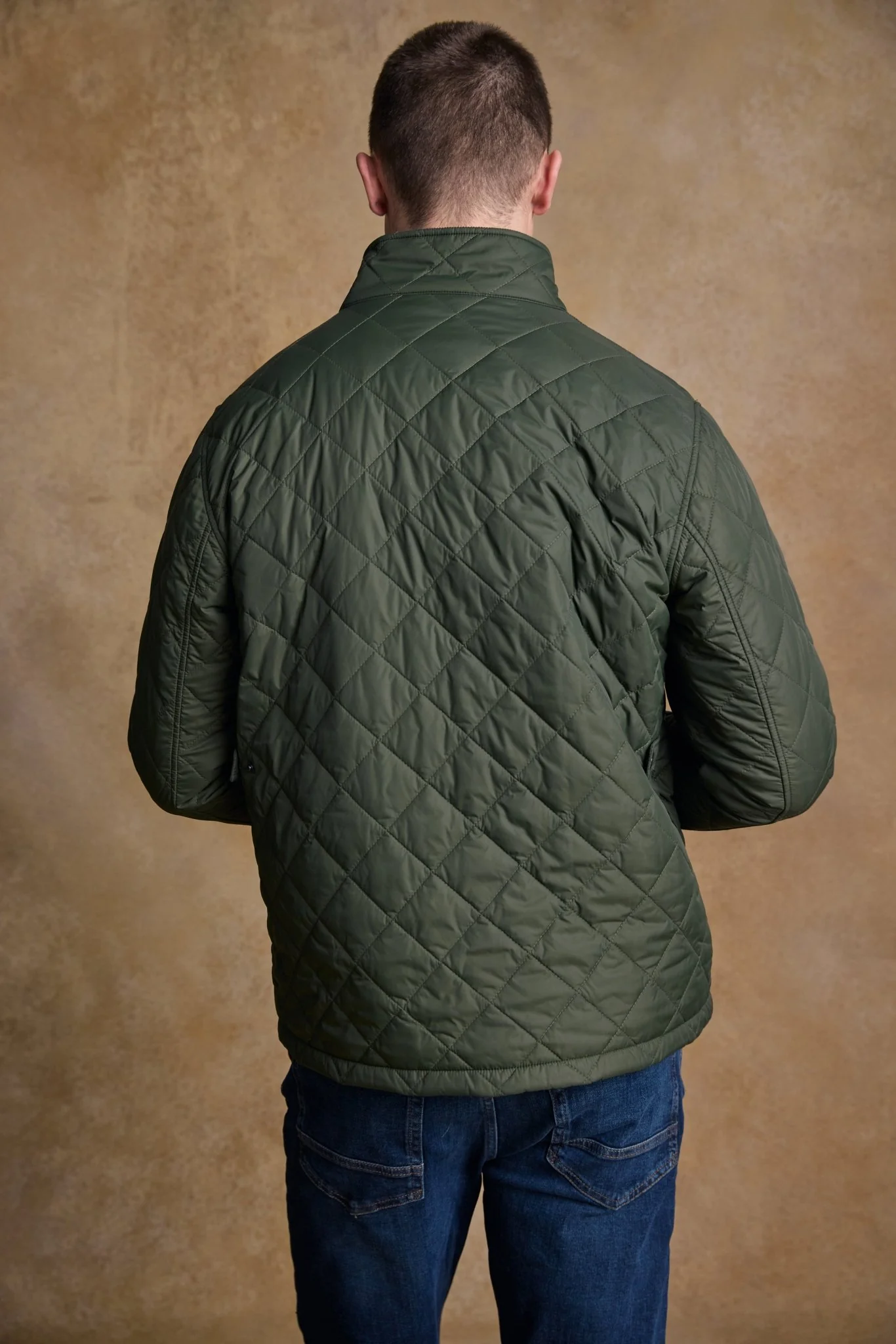Ronan Quilted Jacket - Olive - Image 11