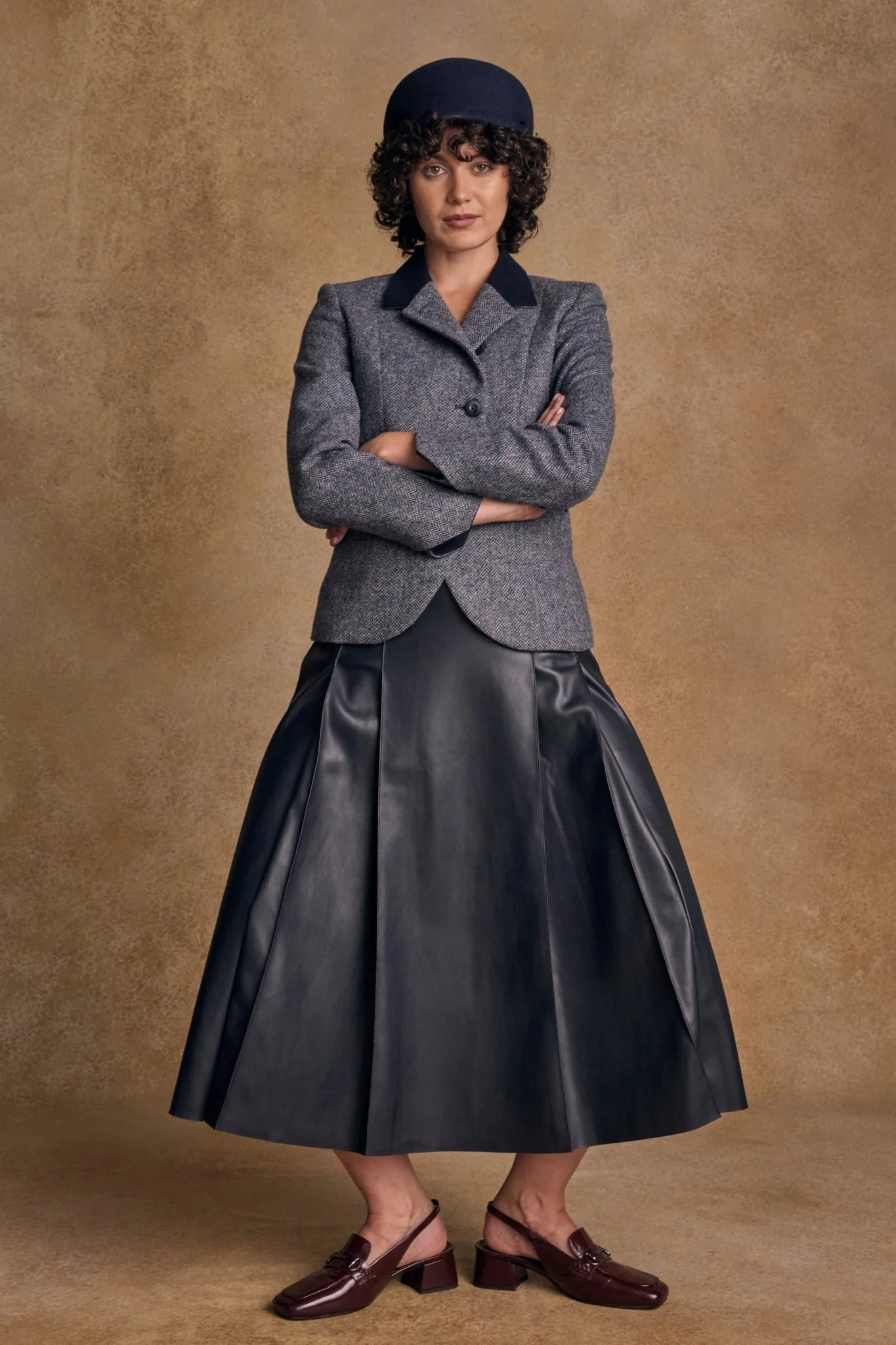 Sasha Tweed Jacket - Denim Herringbone - Image 6