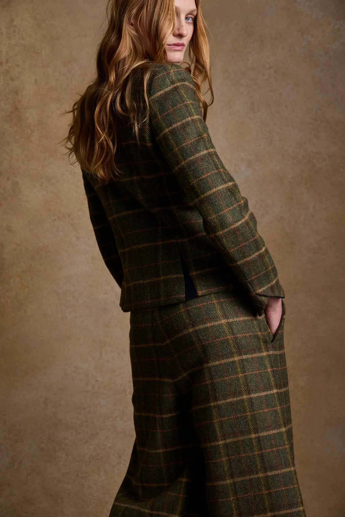 Sasha Tweed Jacket - Country Green Check - Image 6