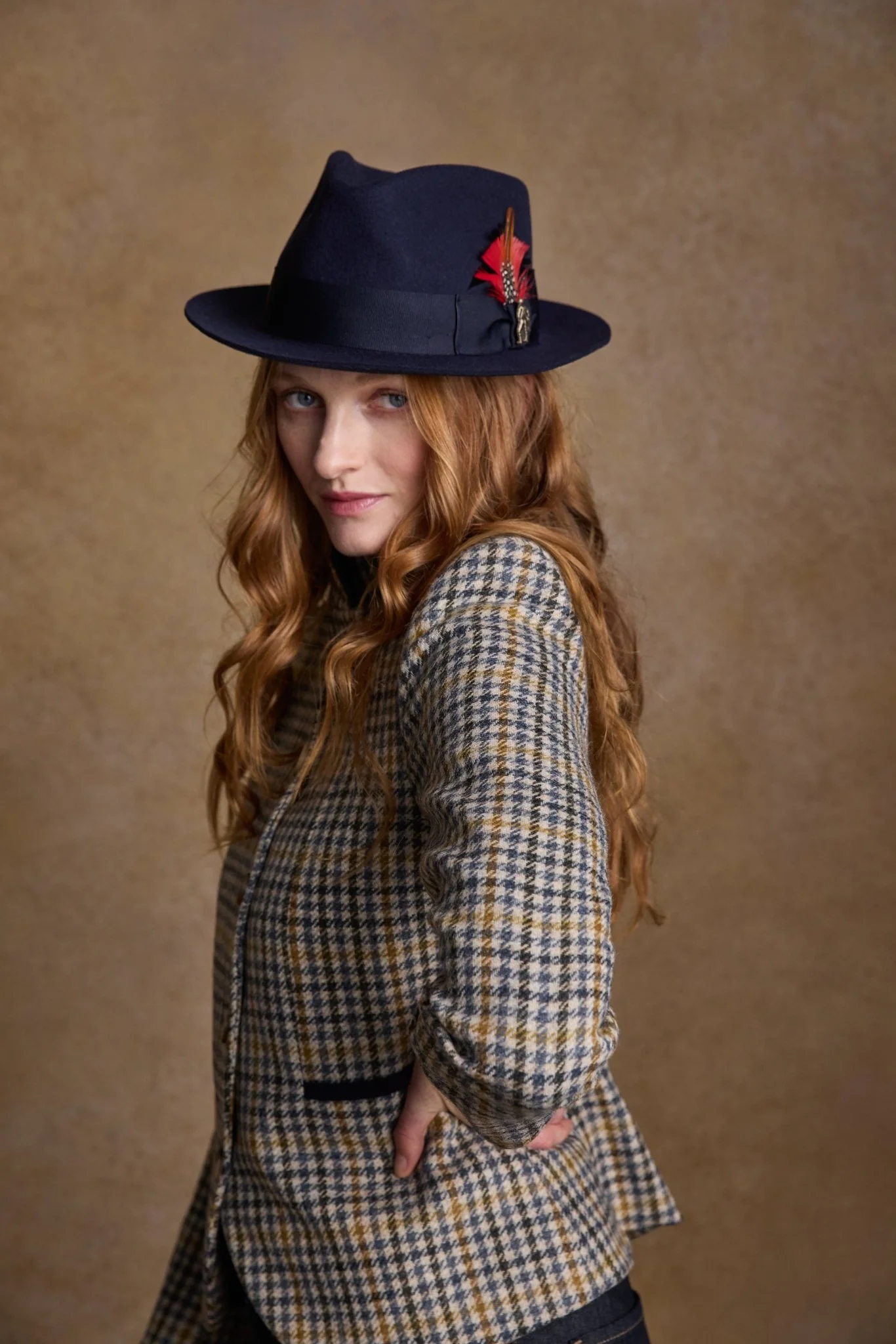 Sasha Tweed Jacket - Saffron Cobalt Check - Image 7