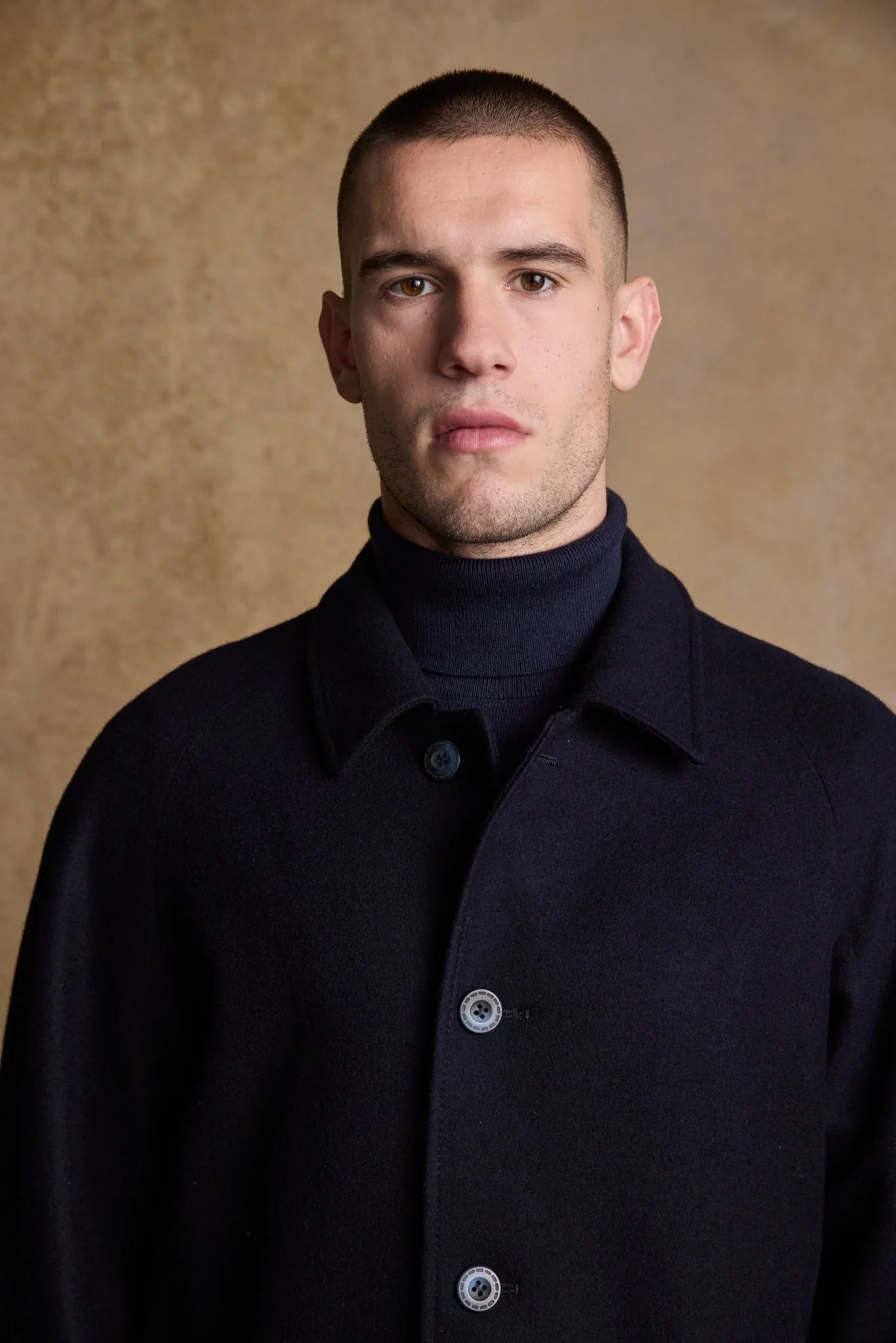 Sean Tweed Coat - Deep Navy Melton - Image 3
