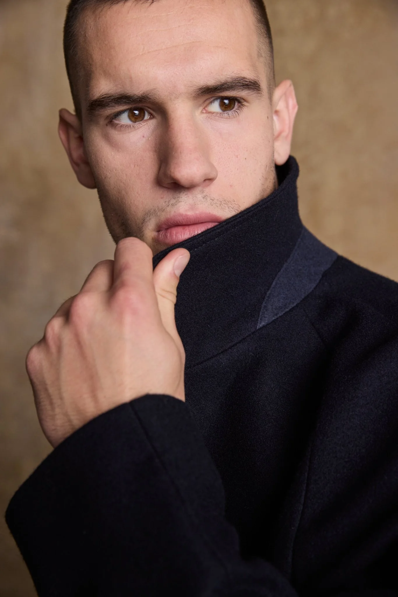 Sean Tweed Coat - Deep Navy Melton - Image 7