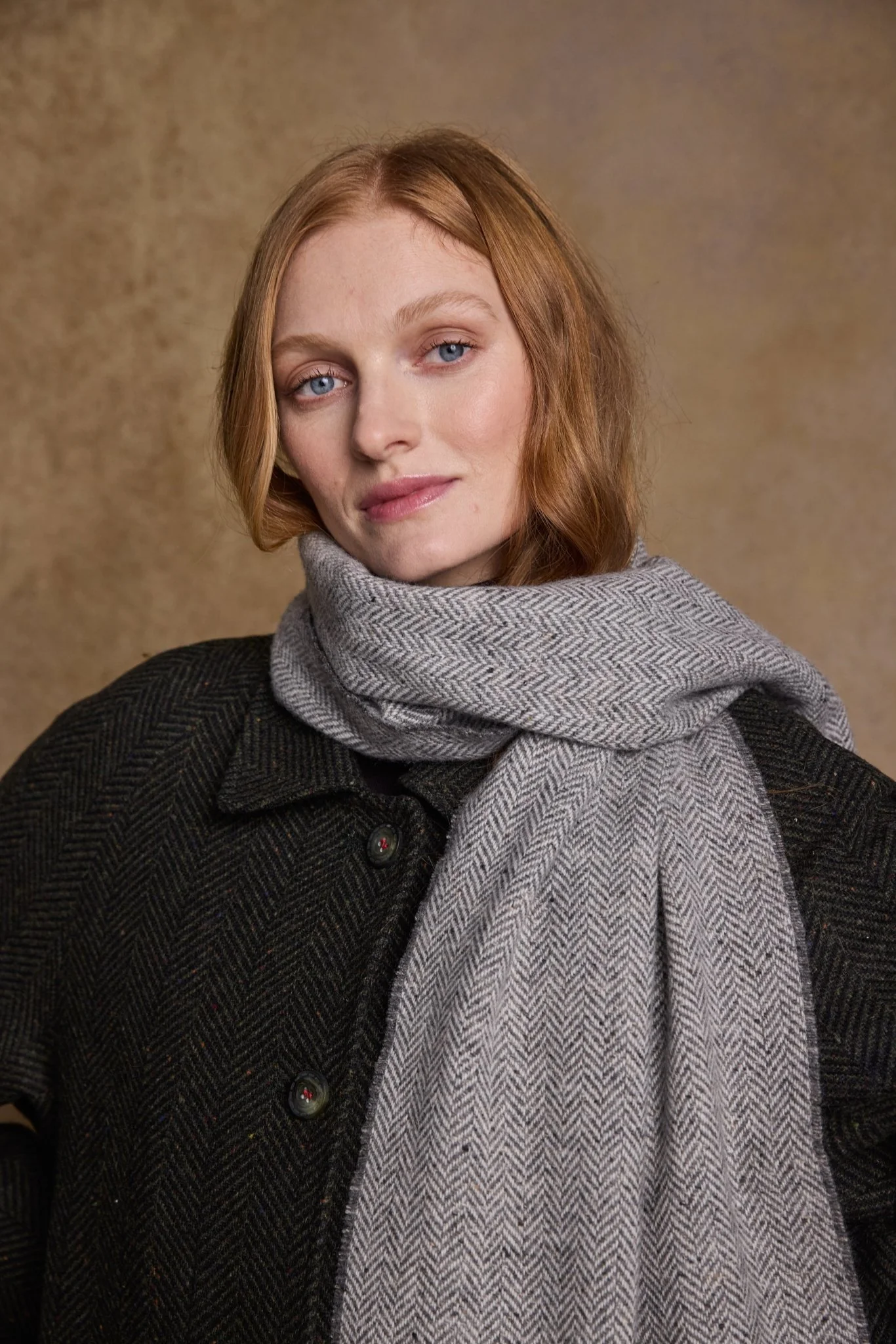 Shauna Tweed Coat - Donegal Pine Herringbone - Image 3