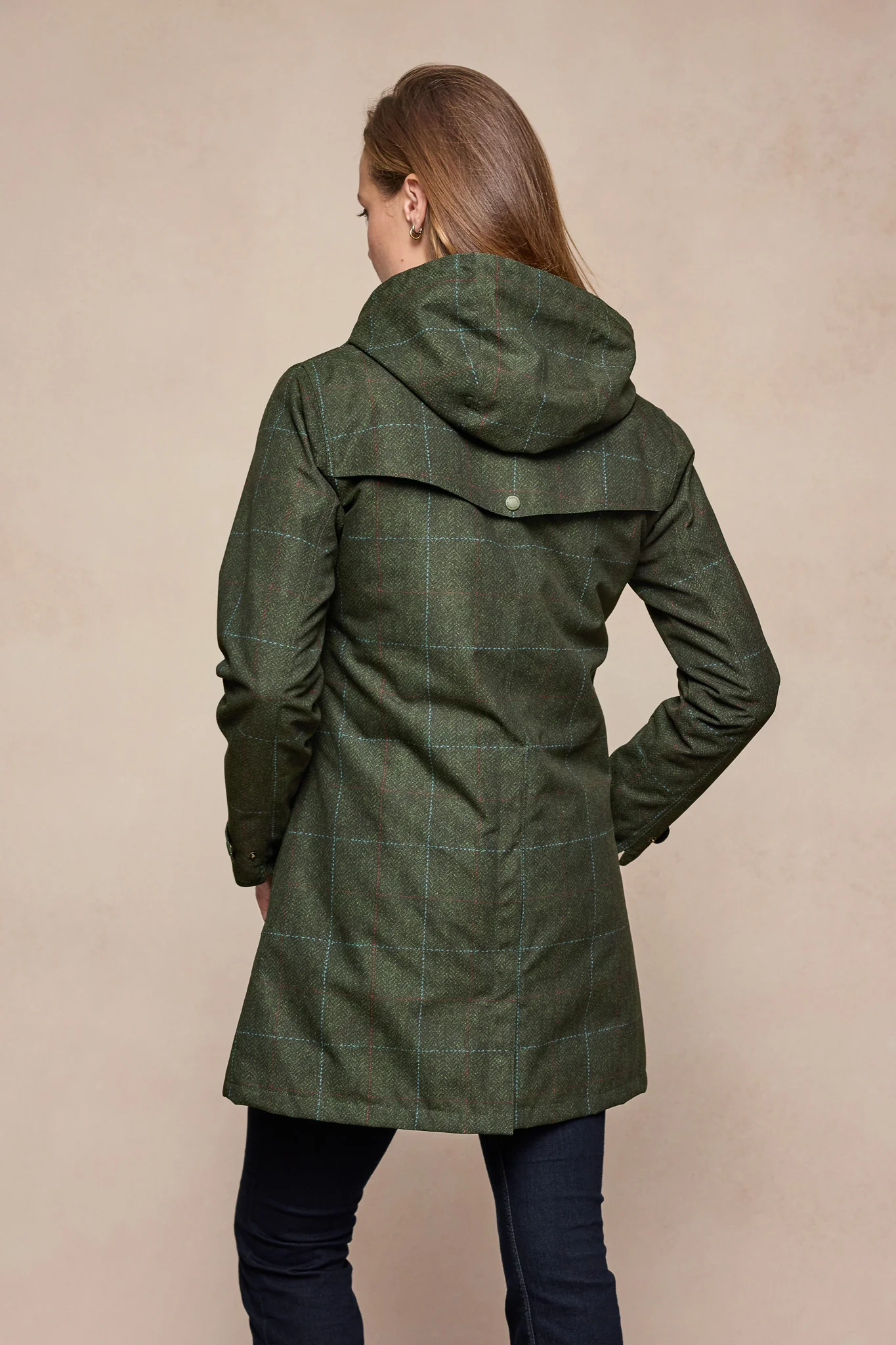 Sophia Waterproof Jacket - Green Windowpane - Image 7