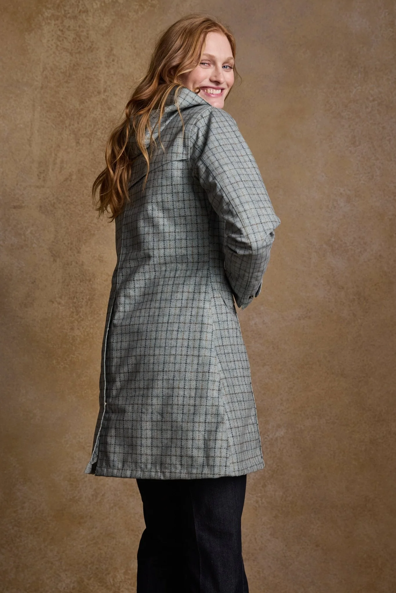 Sophia Waterproof Jacket- Jade Check - Image 8