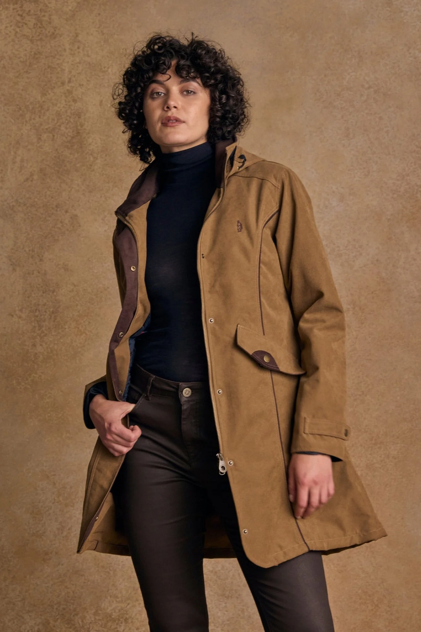 Una Waterproof Jacket - Camel - Image 4