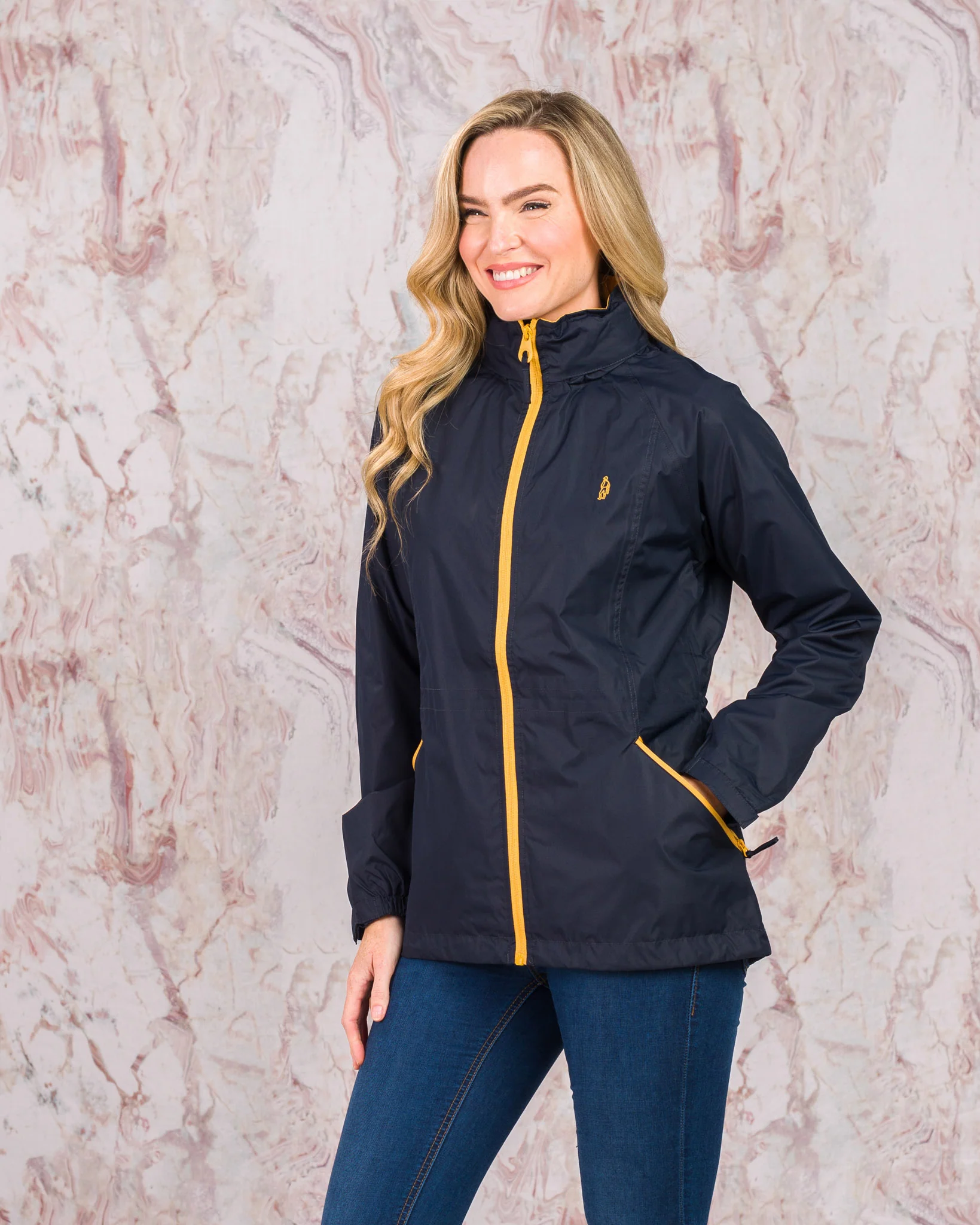 Willow Lightweight Waterproof Jacket - Navy - Image 2